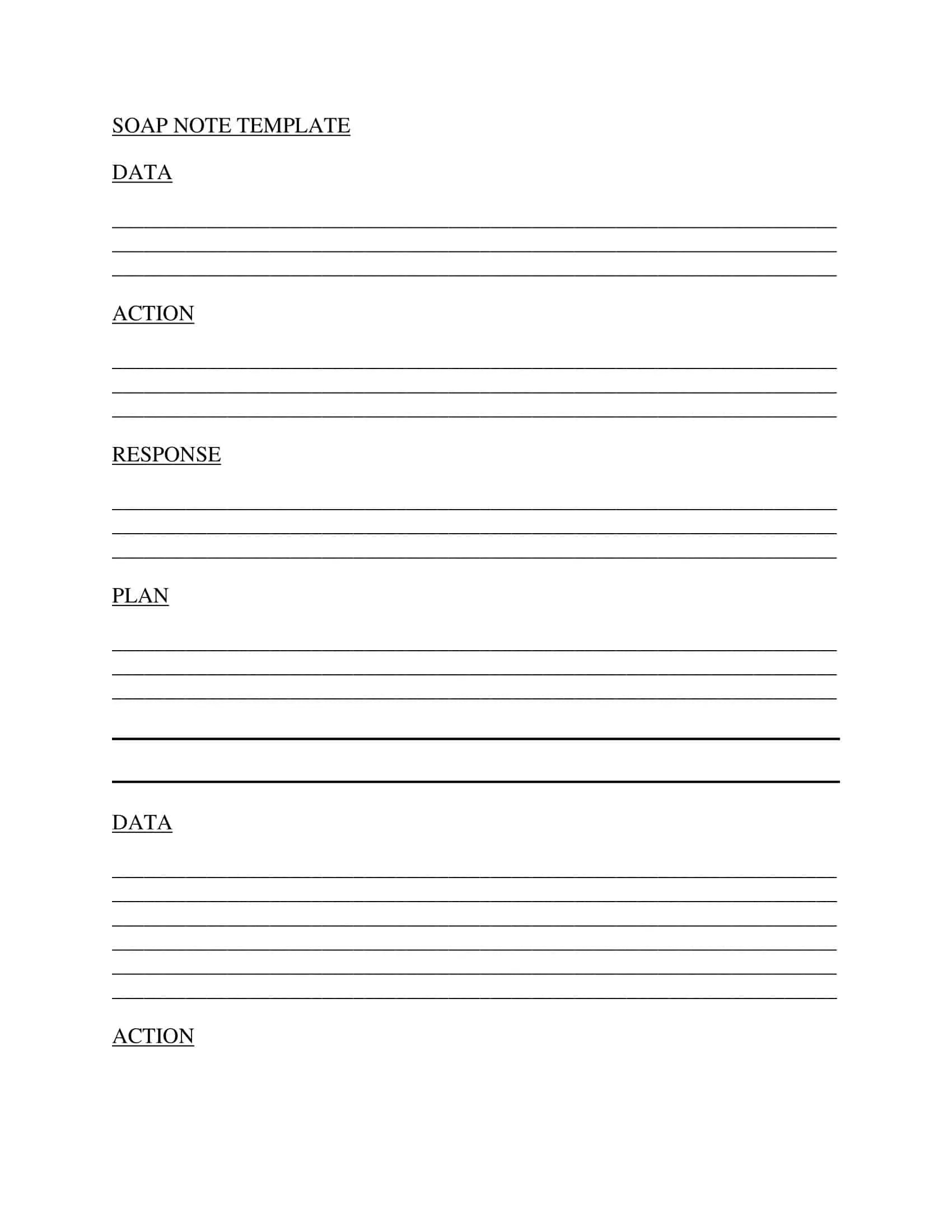 Free Printable SOAP Note Templates [PDF, Word]