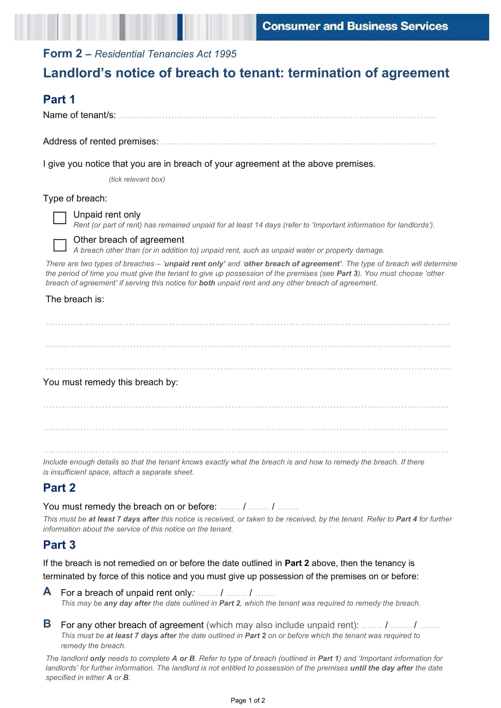 Free Printable Breach Of Contract Templates [Word, PDF] Letter