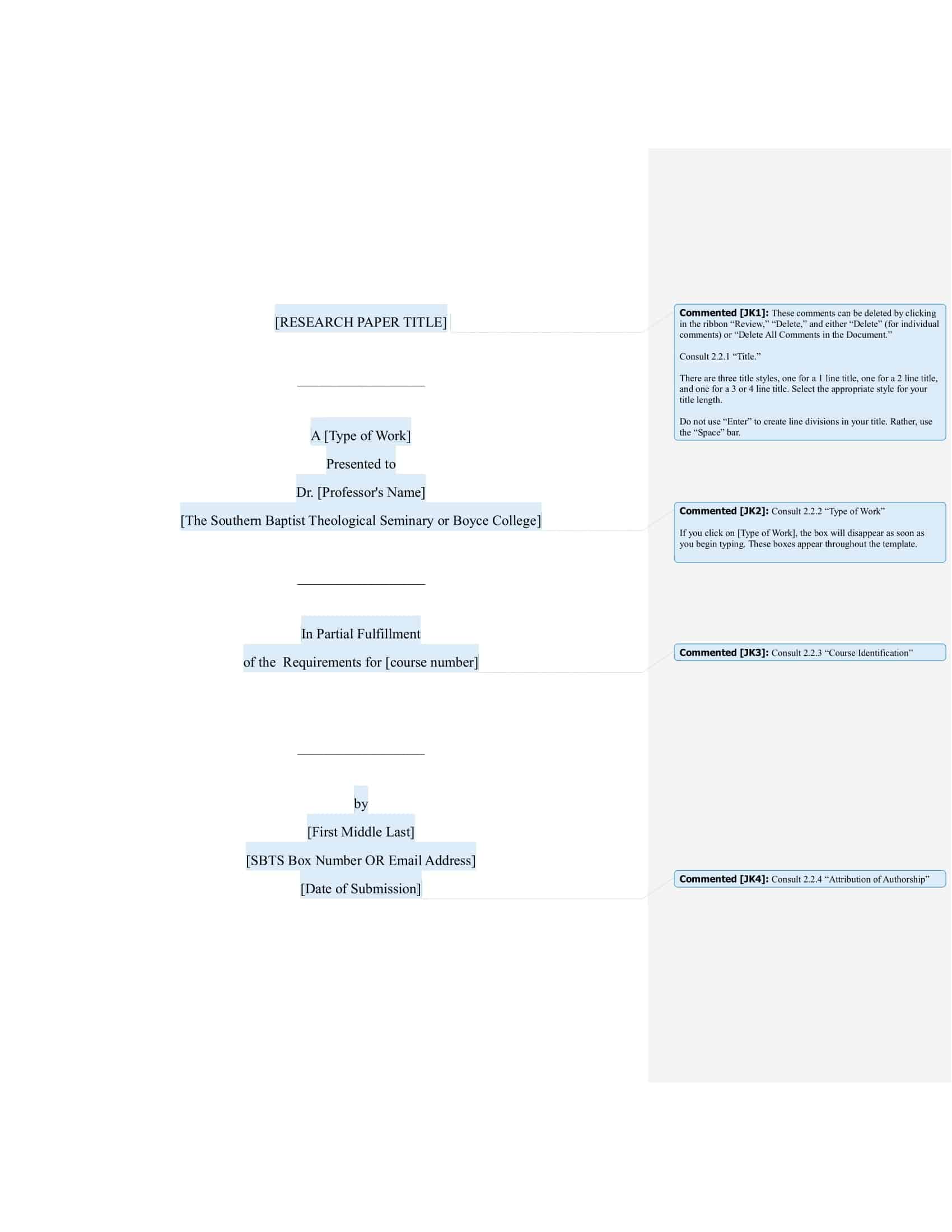 Free Printable MLA Format Templates [Word, PDF] Blank Example