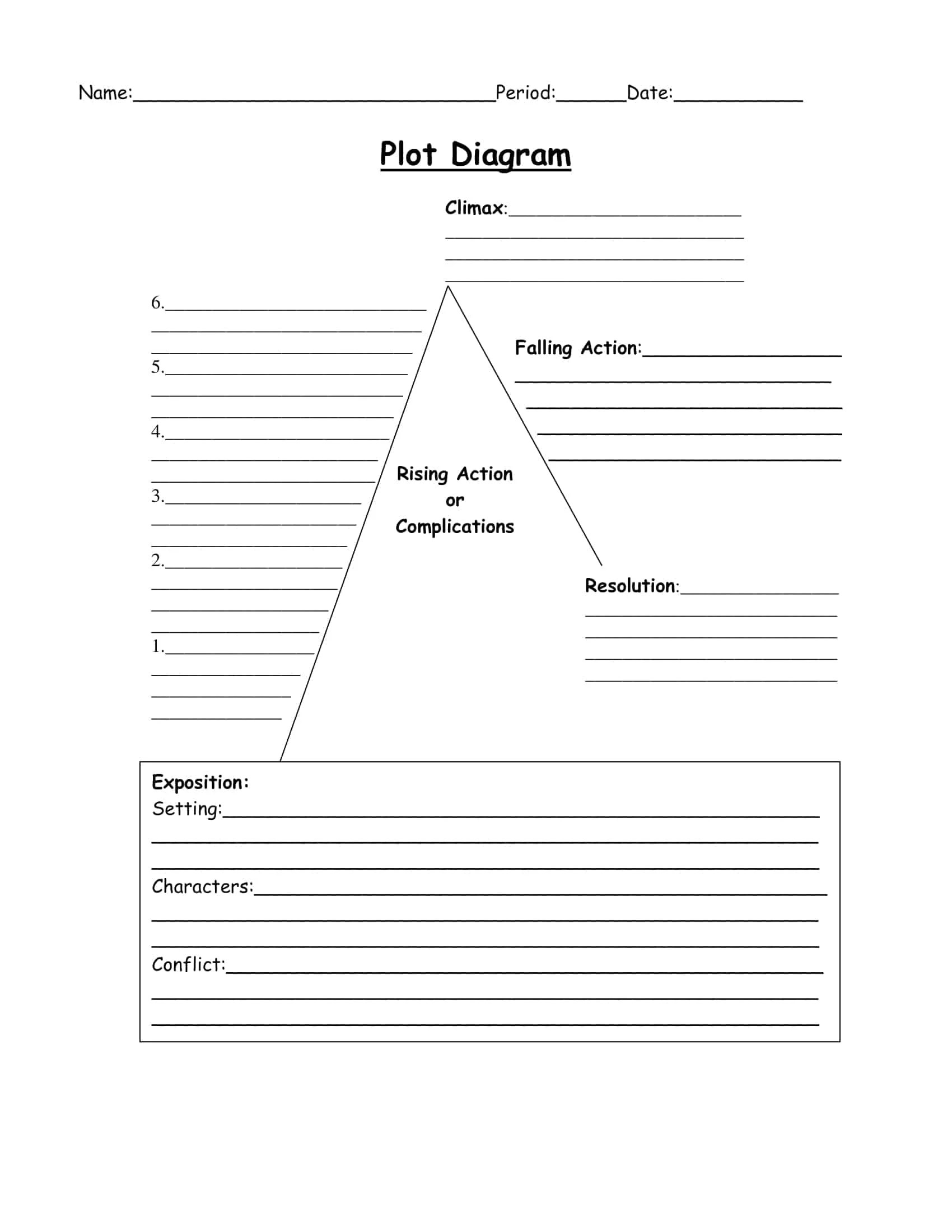 Free Printable Plot Diagram Templates [PDF, Word, Excel] With Definitions