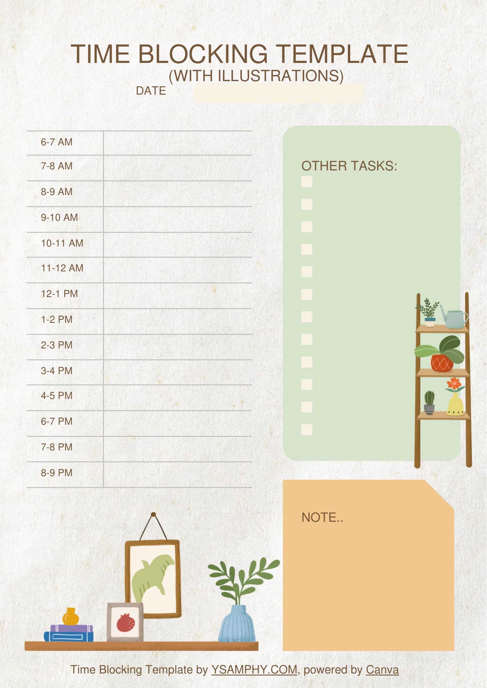 Free Printable Time Blocking Templates [PDF, Word, Excel] Daily