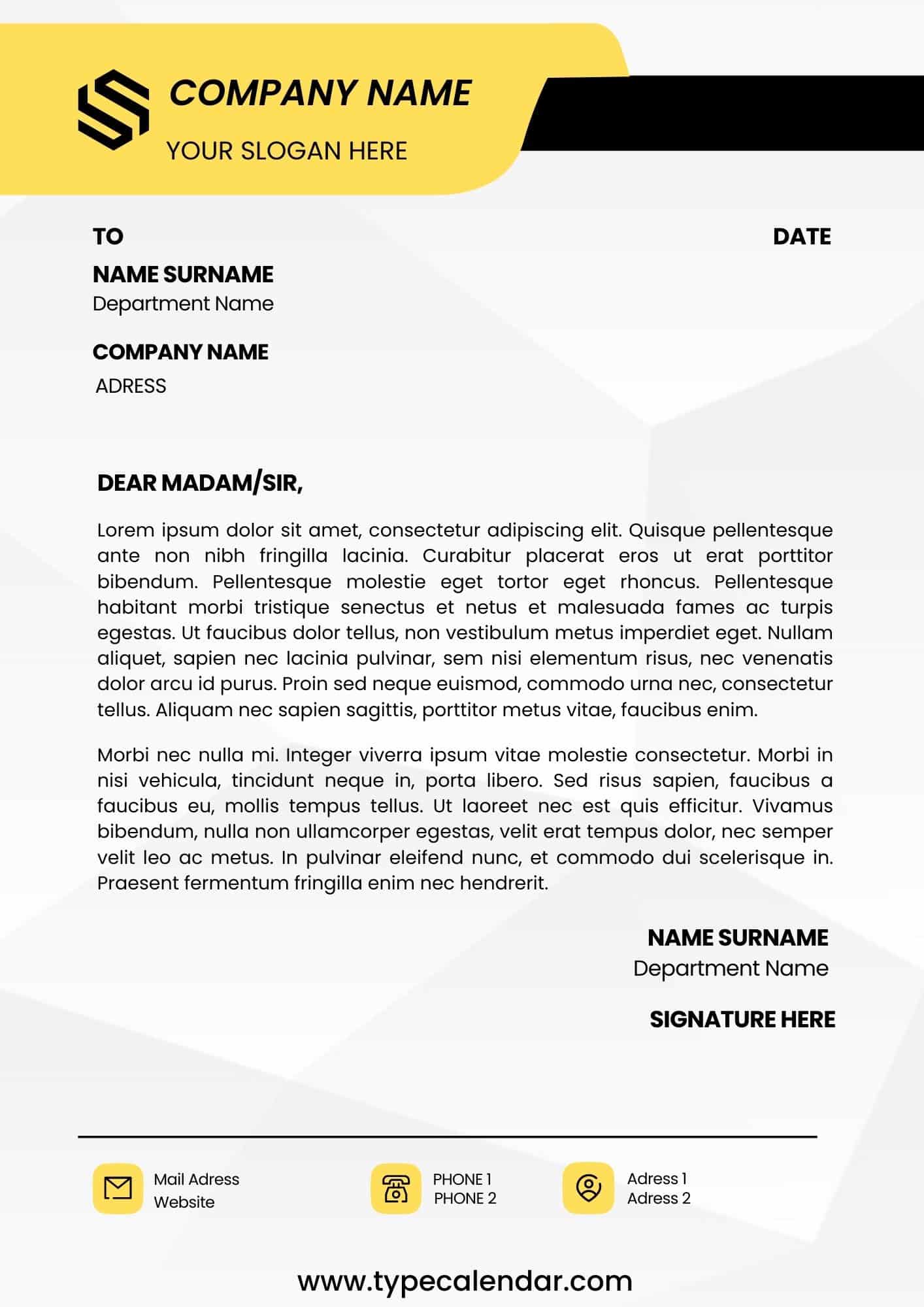 Free Printable Letterhead Templates [Word, PDF] Blank Sample