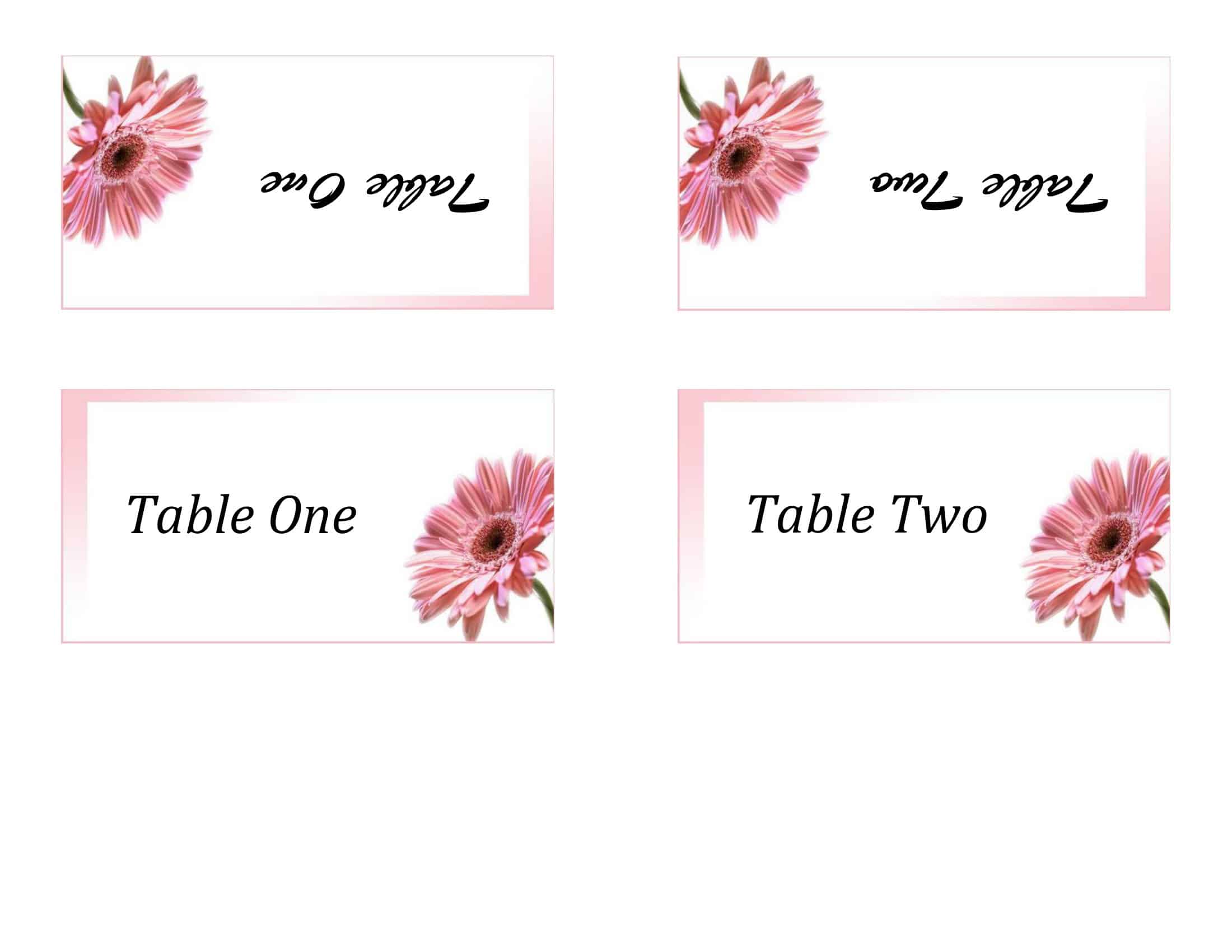 Free Printable Place Card Templates [Word] For Cricut