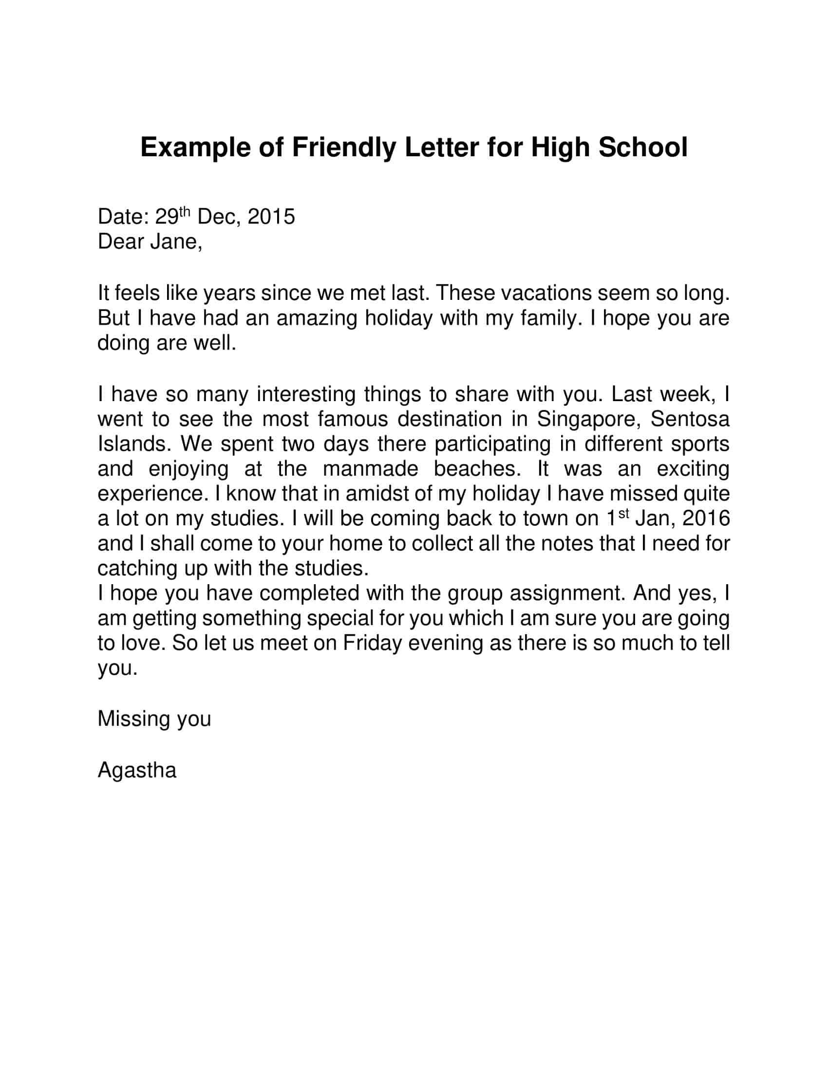 Free Printable Friendly Letter Templates [PDF, Word, Excel] 1st, 2nd, 4th Grade