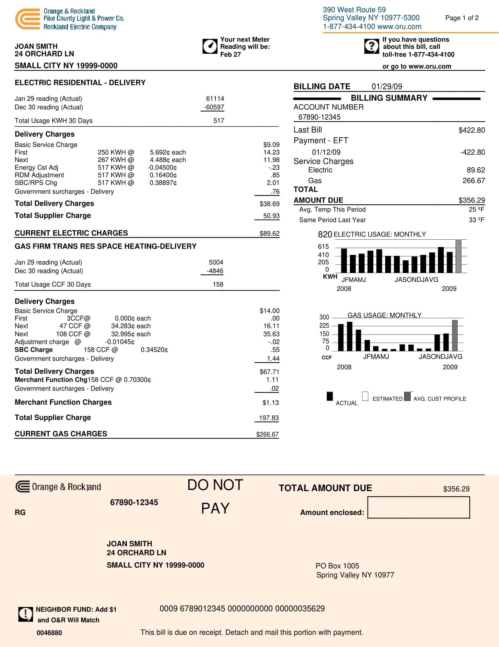 Free Printable Utility Bill Templates [PDF, Word]