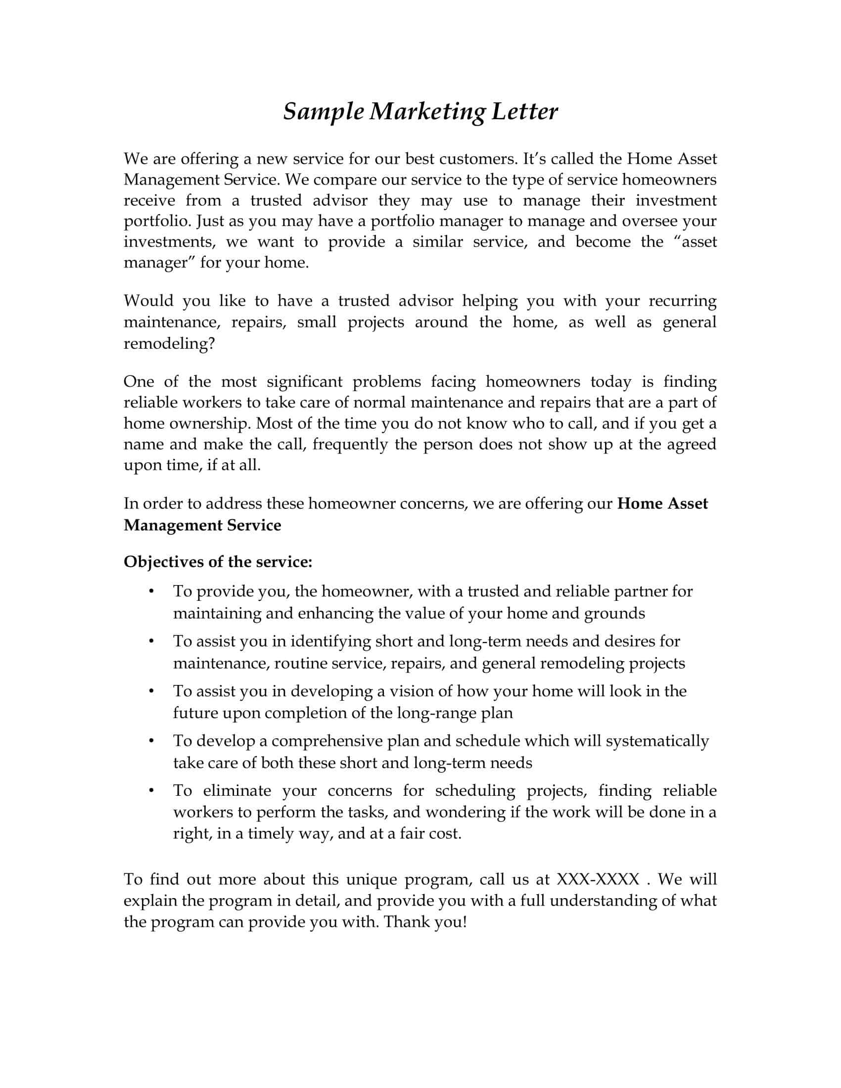 Free Printable Marketing Letter Template [Drive Engagement] Word, PDF