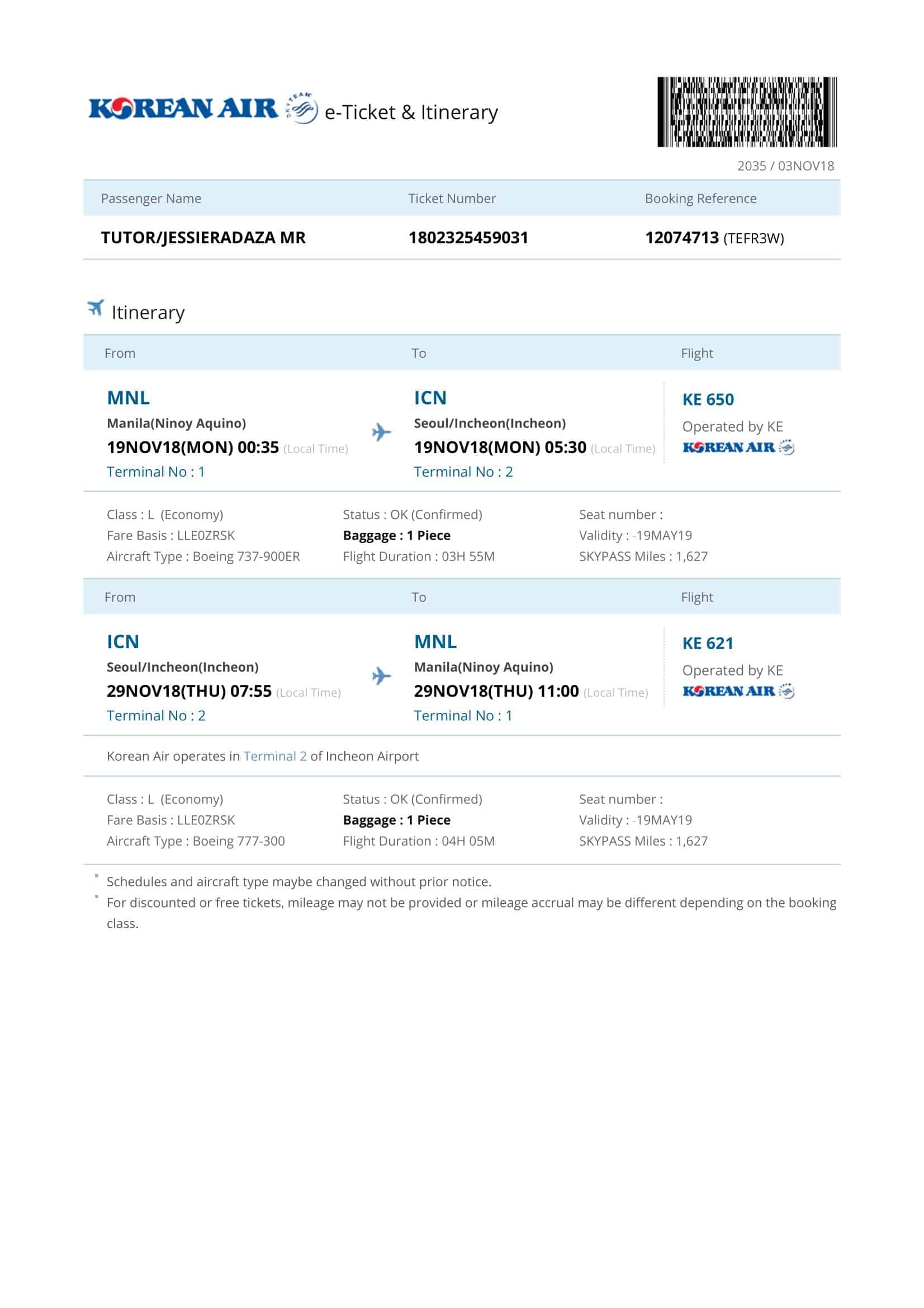 Free Printable Fake Plane Ticket Templates [PDF] / Airline & Flight