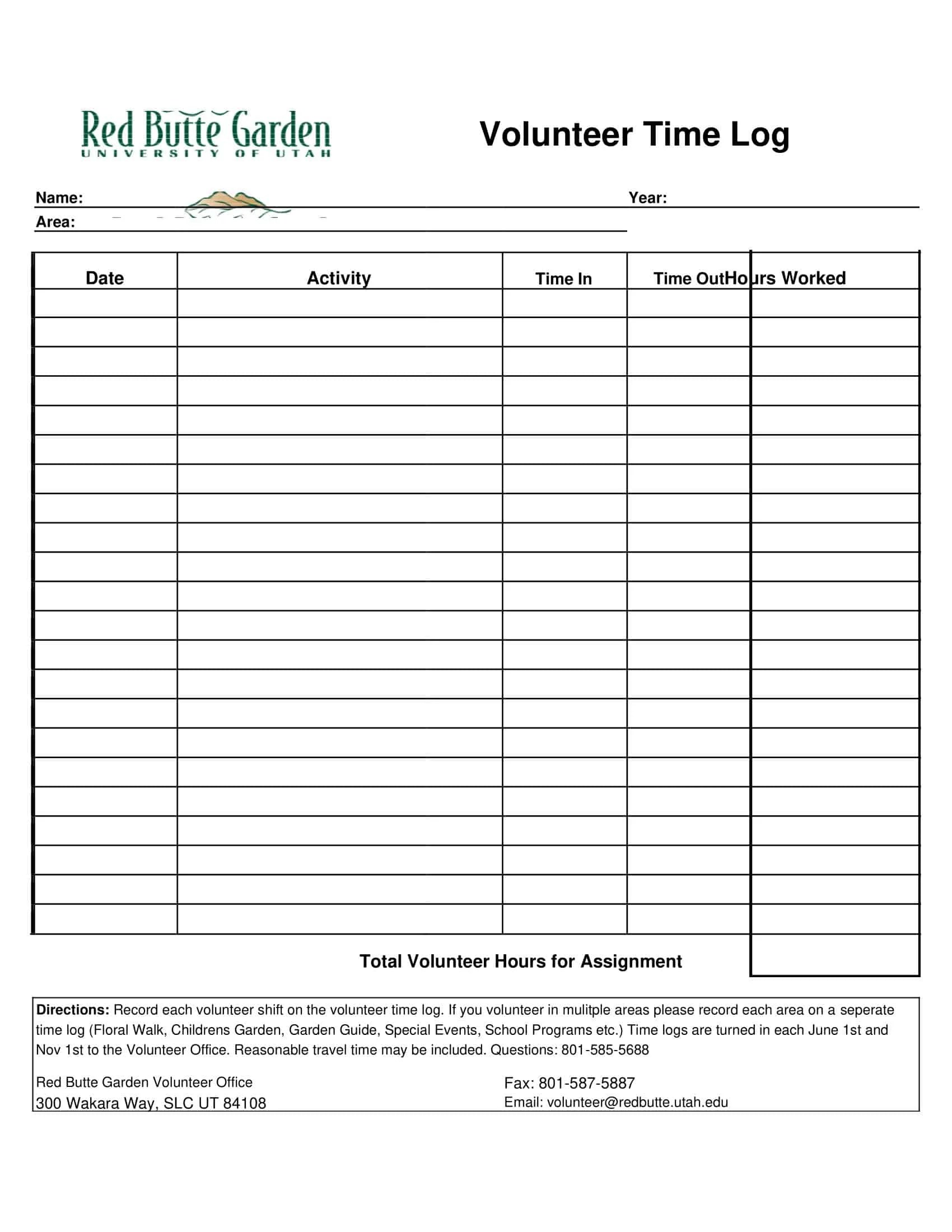Free Printable Time Log Templates [PDF, Excel, Word]