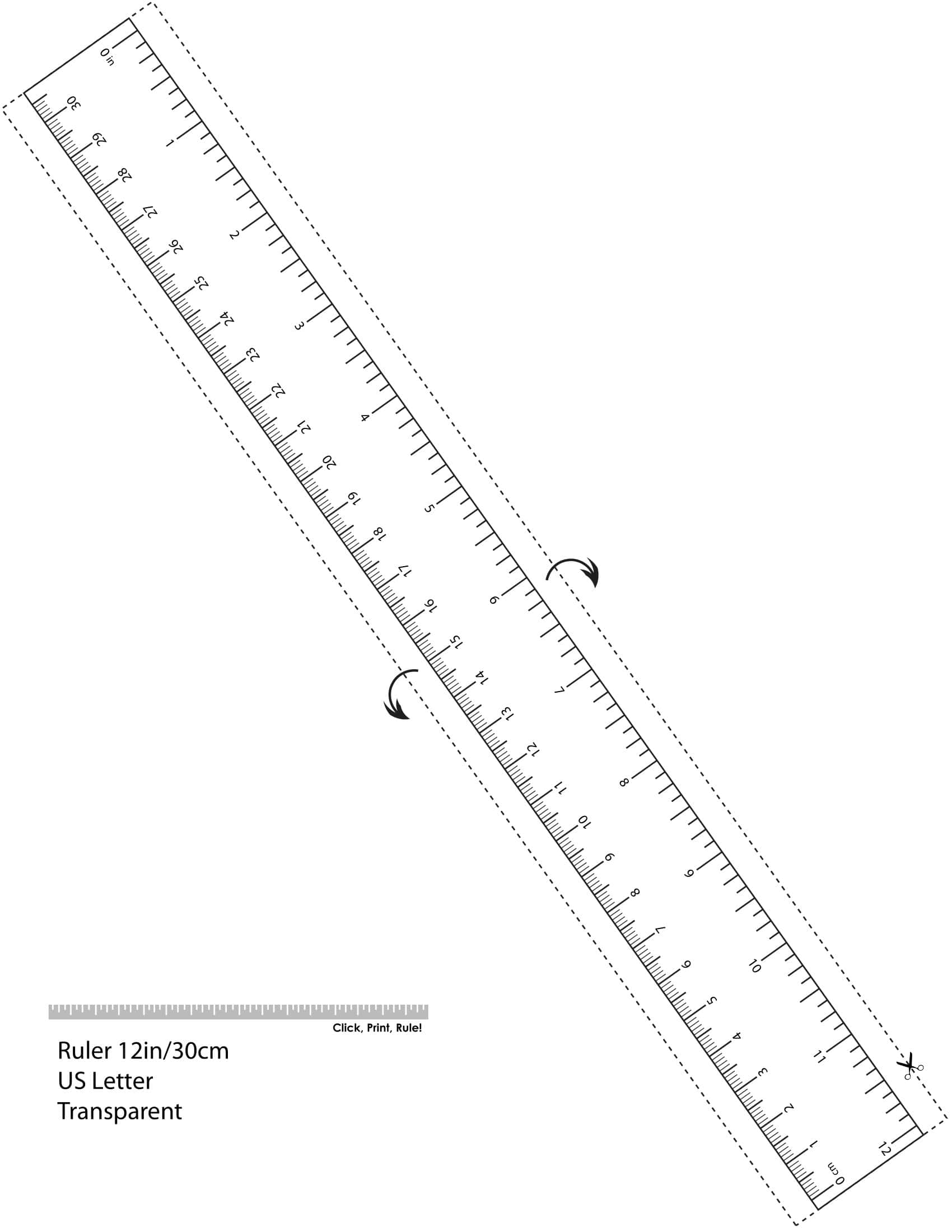 Free Printable Blank Ruler Templates [10 Cm, Inch, Paper] +PDF