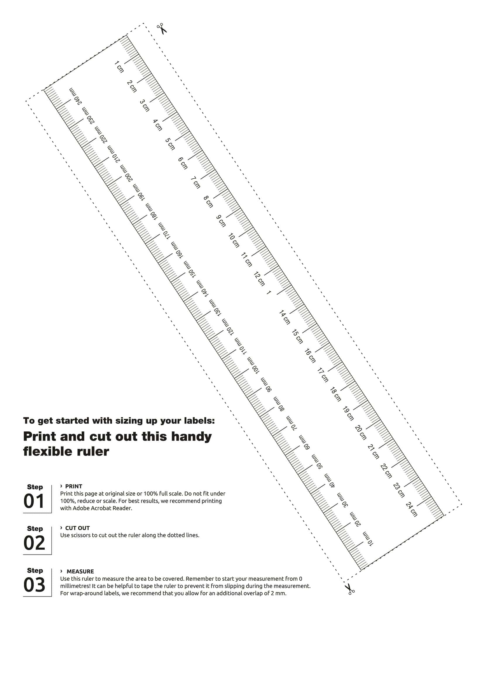 Free Printable Blank Ruler Templates [10 Cm, Inch, Paper] +PDF