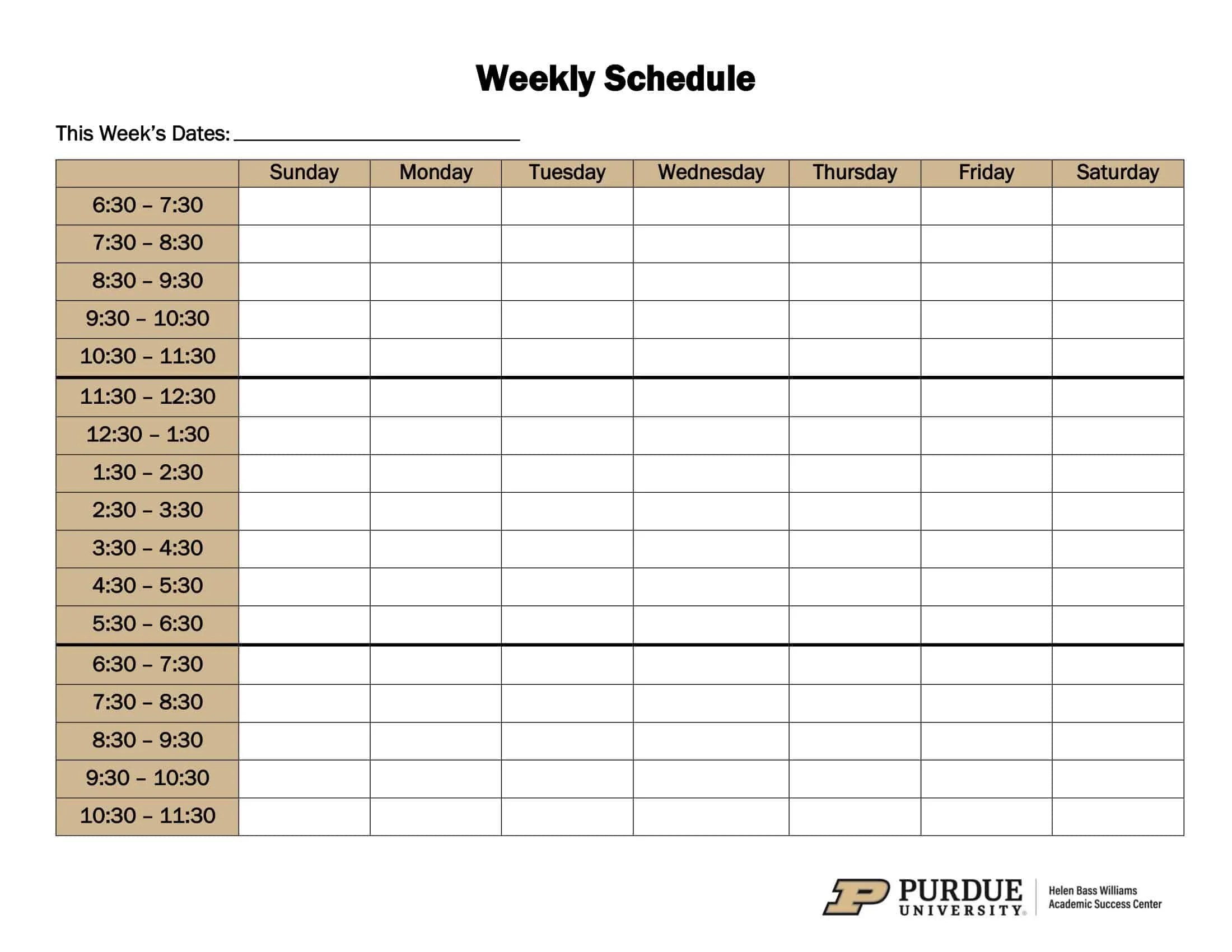 Free Printable Weekly Schedule Templates [Excel, PDF, Word]