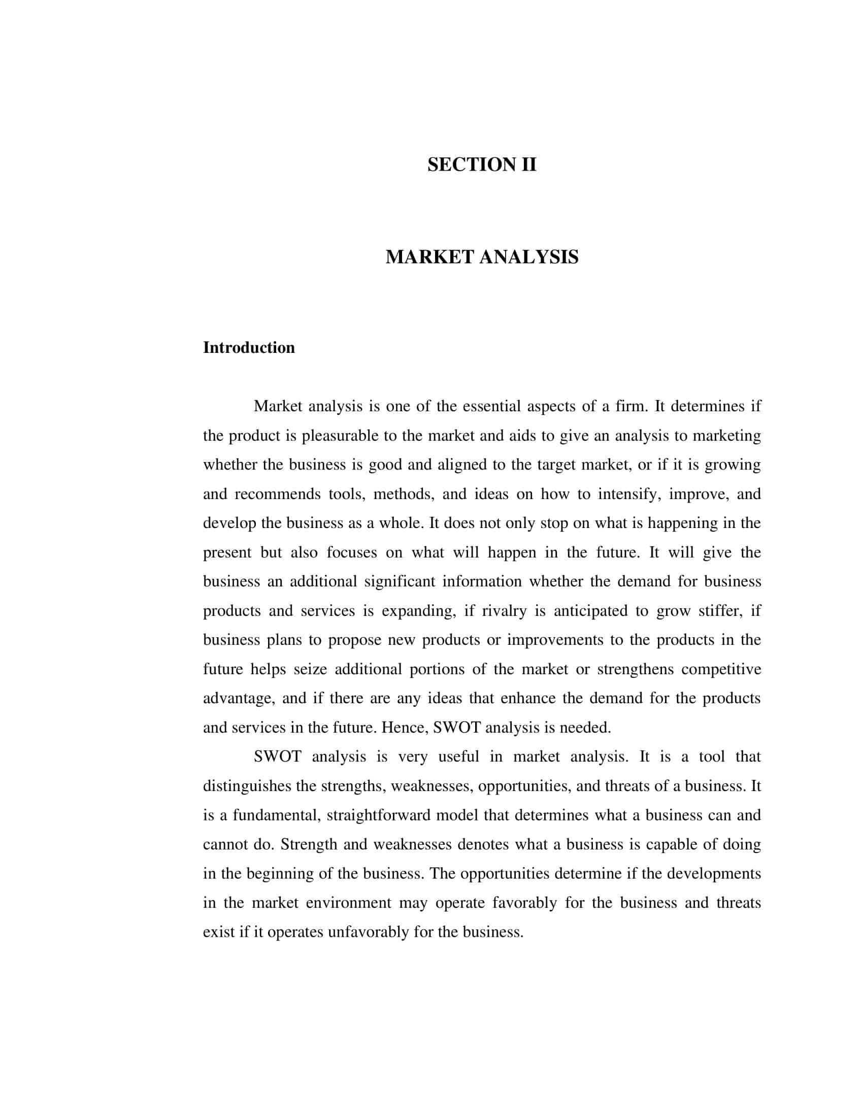 Free Printable Market Analysis Templates [PDF, Word]