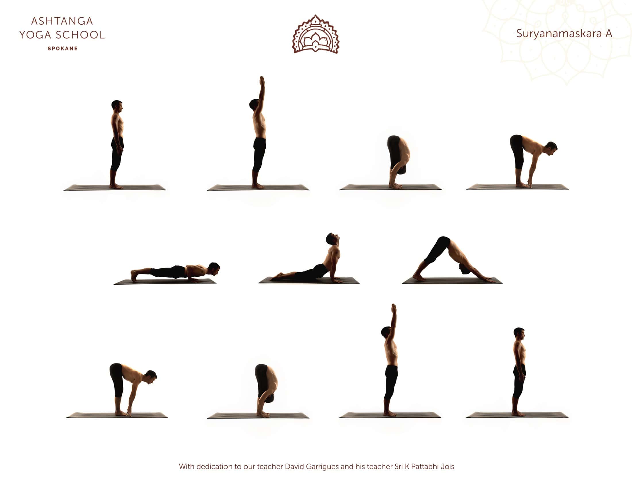 Free Printable Yoga Poses Charts With Names [Beginners 2 Or 3] PDF