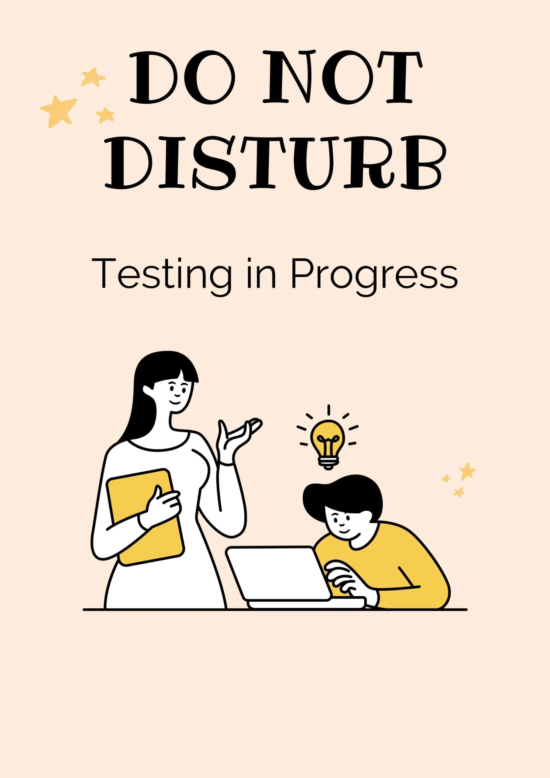 Testing Do Not Disturb Sign