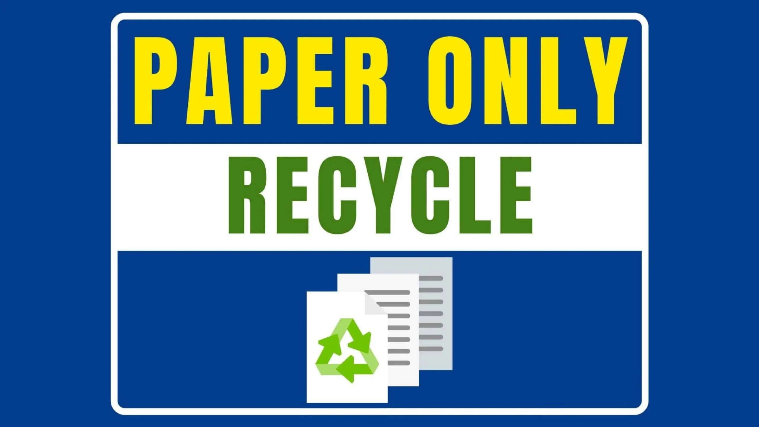 Free Printable Recycle Sign Templates [PDF] Trash Can