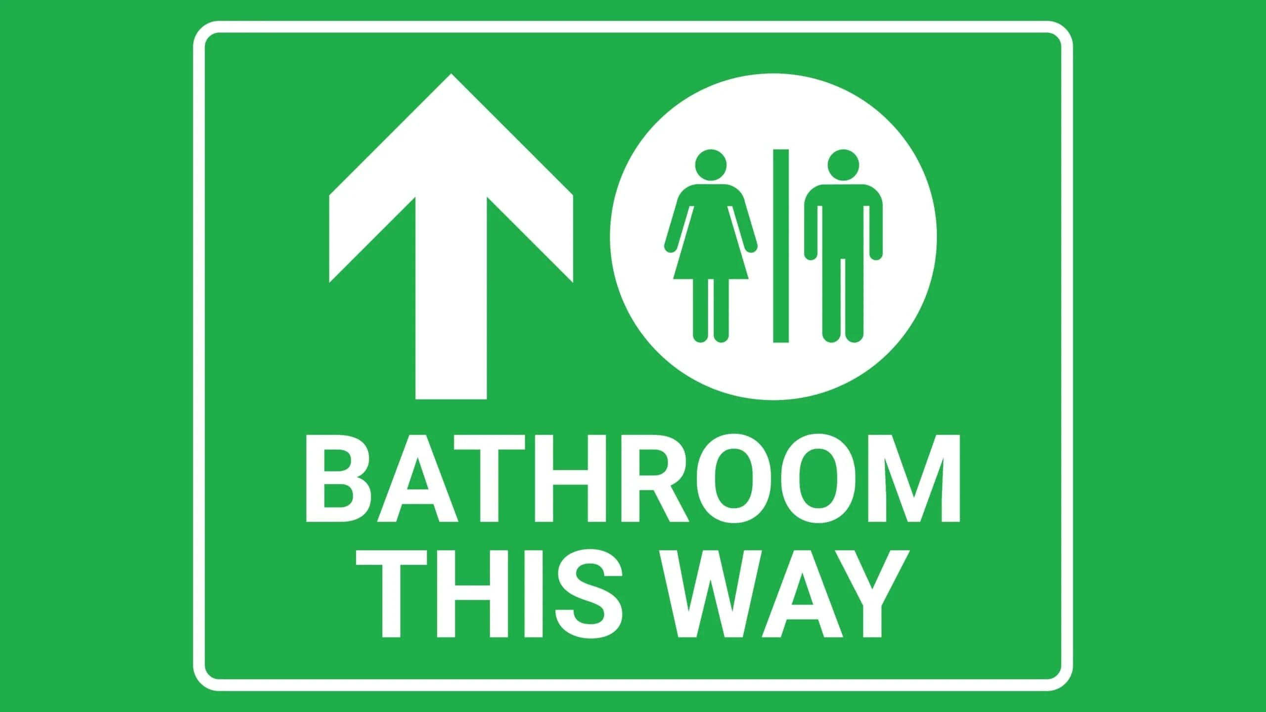Free Printable Bathroom Sign Templates [PDF] Toilet Sheet
