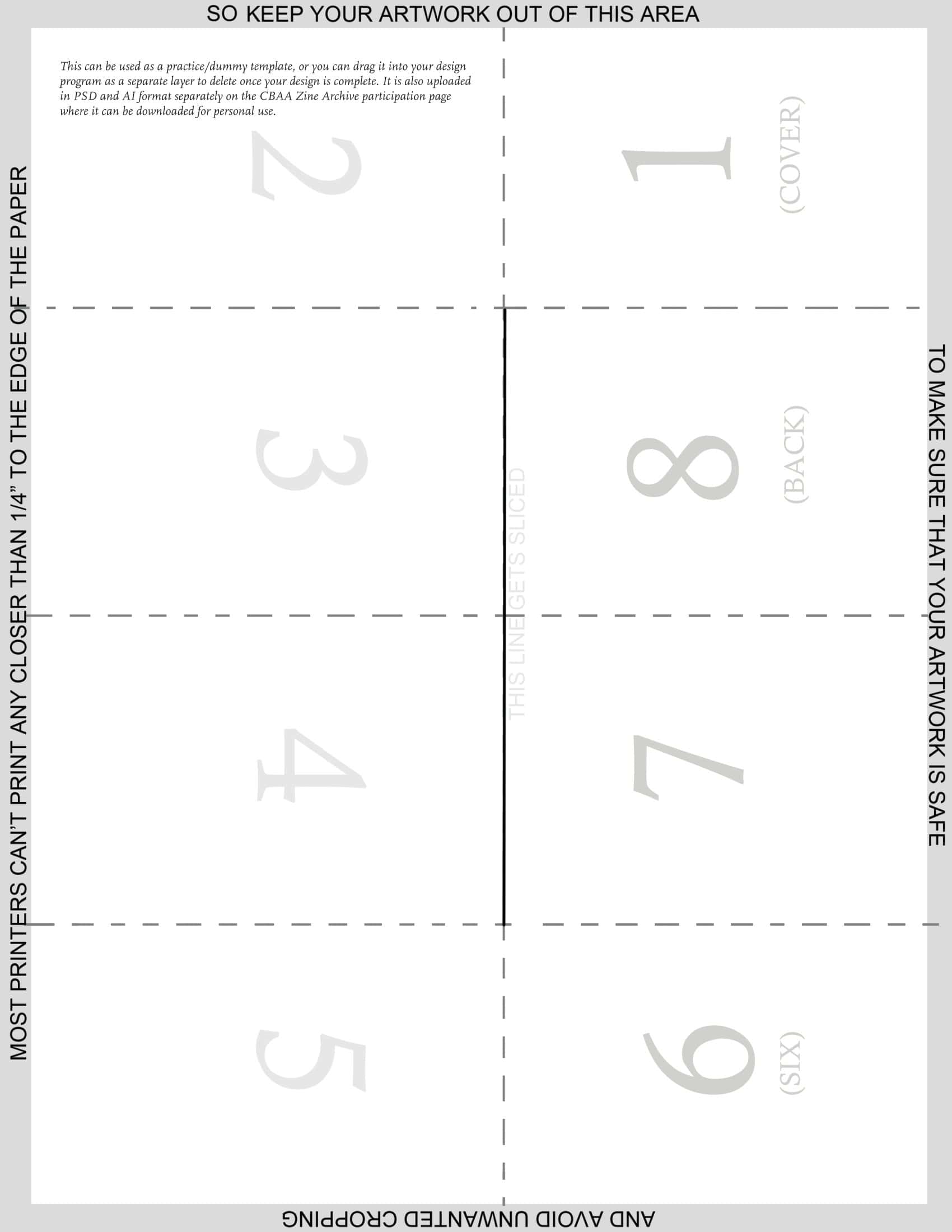 Free Printable Zine Templates [Word, PDF] One-Page