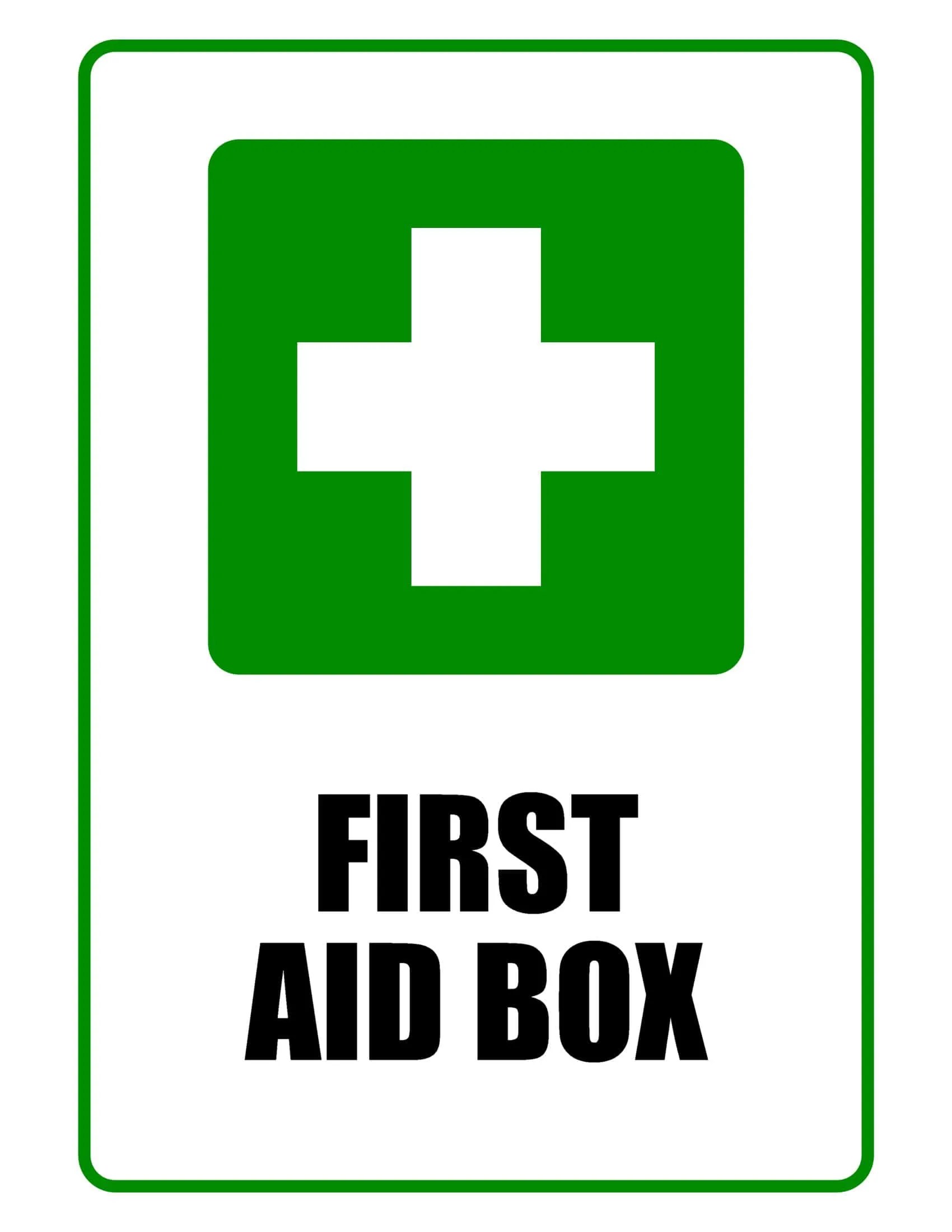 Free Printable First Aid Sign Templates [Word, PDF] A4