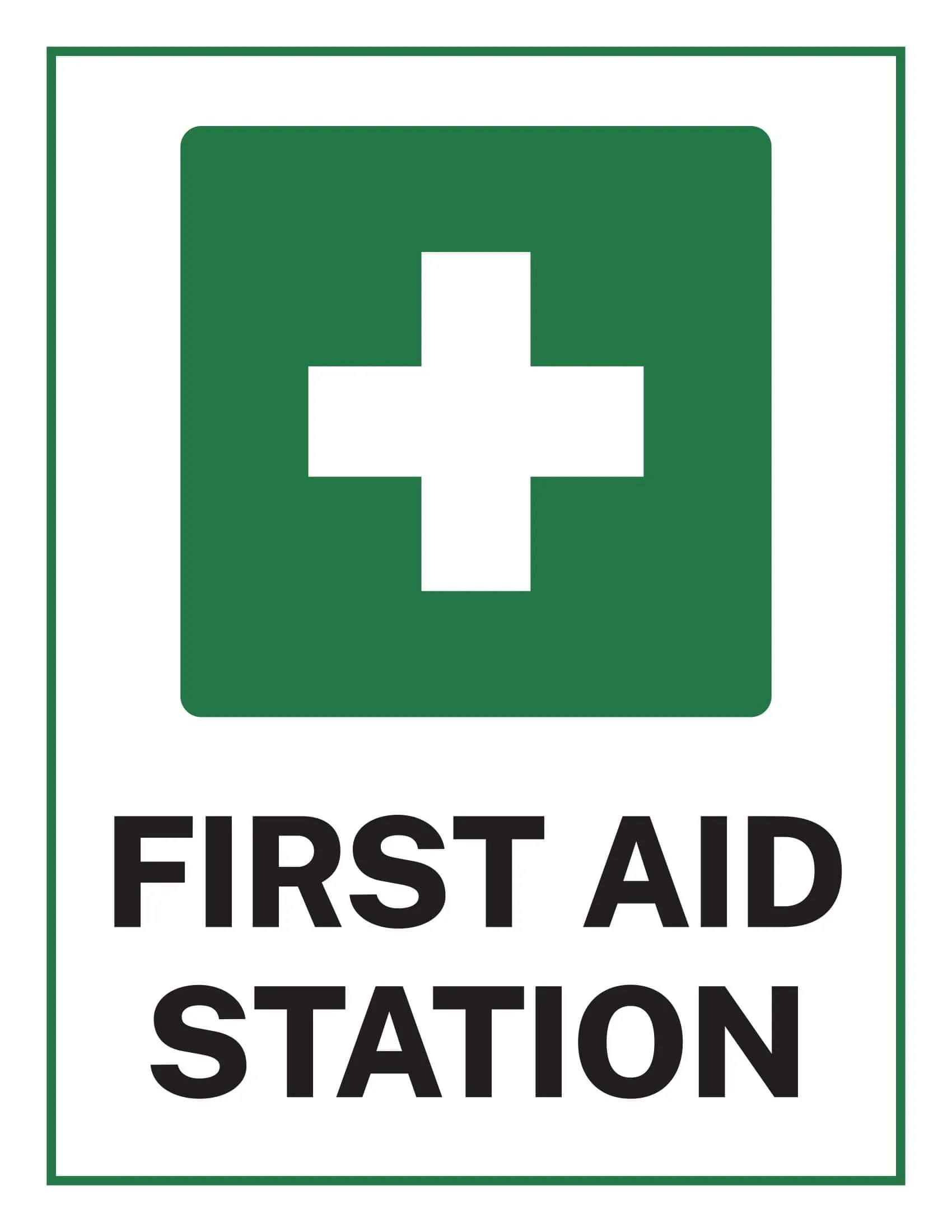 Free Printable First Aid Sign Templates [Word, PDF] A4