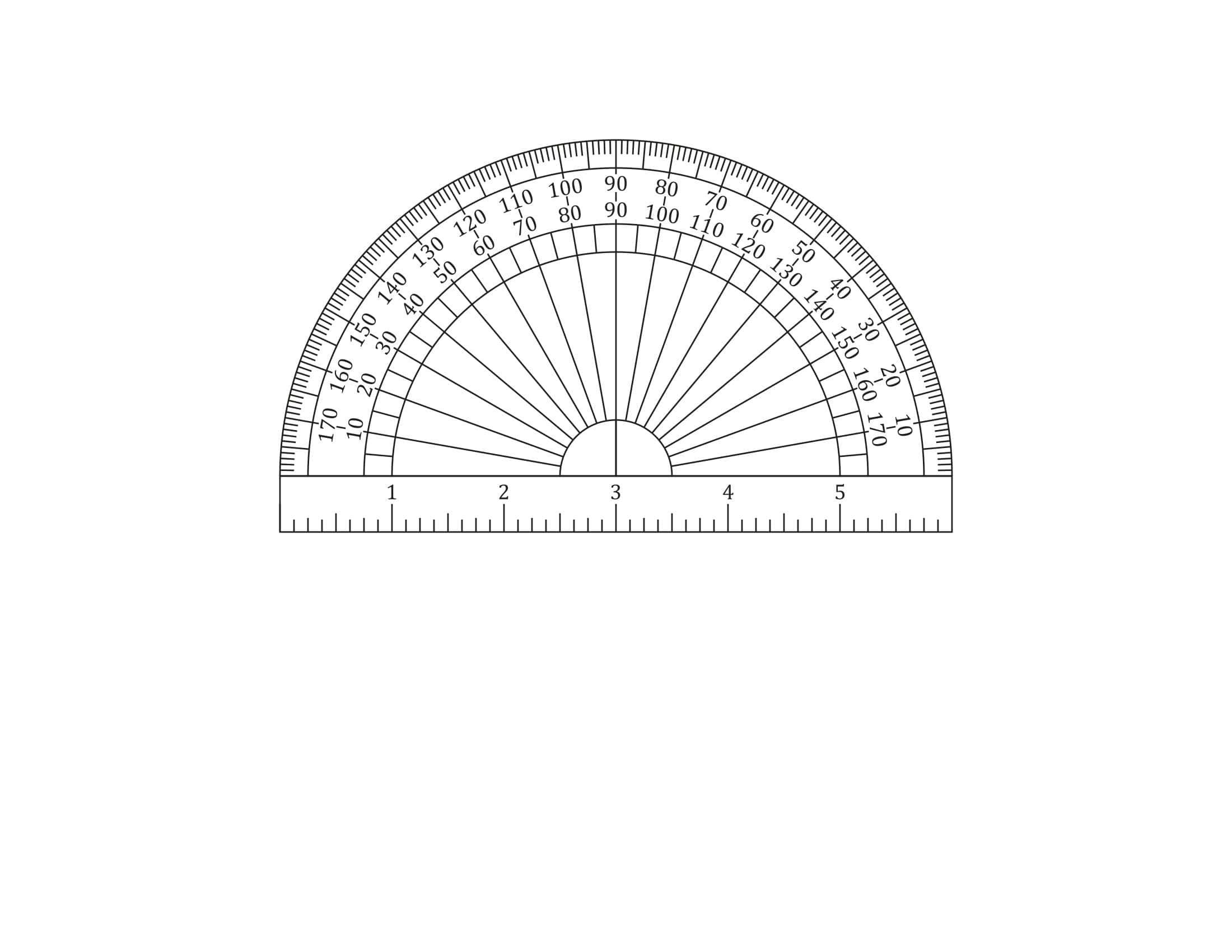 Free Printable Protractor Templates [PDF, Word] Circle & Homemade