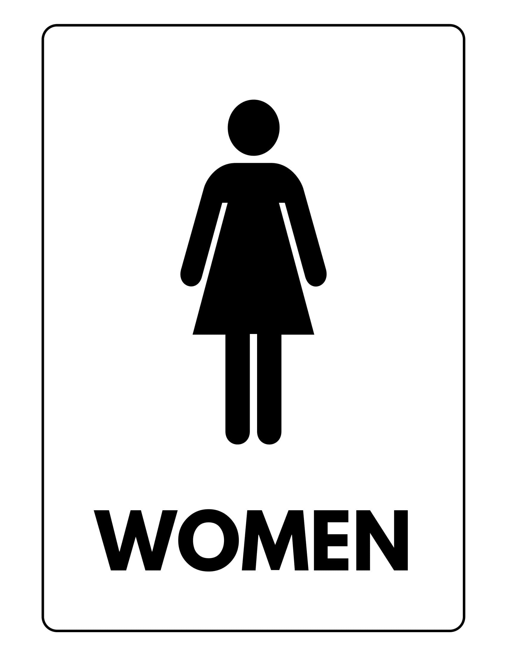Free Printable Bathroom Sign Templates [PDF] Toilet Sheet