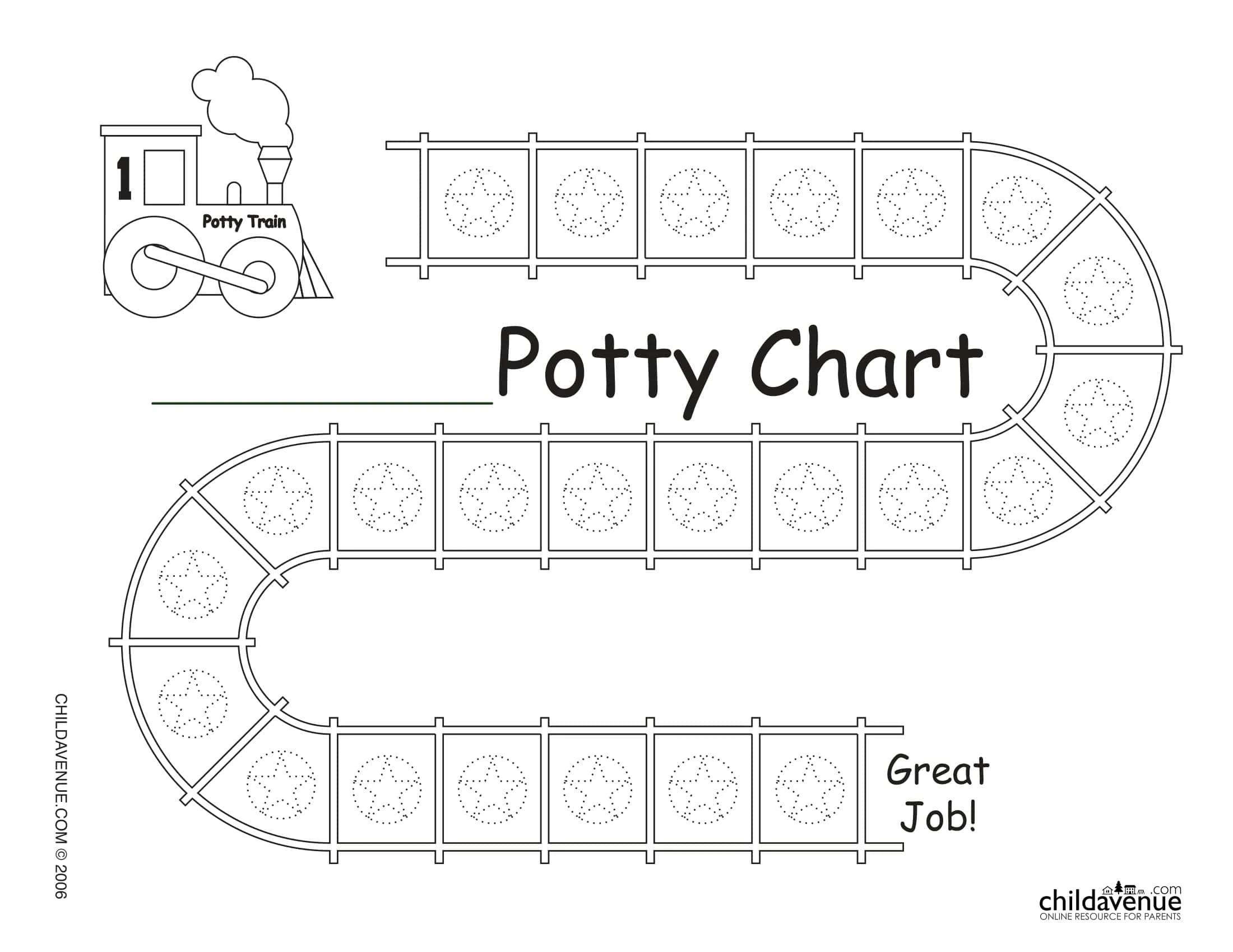 Free Printable Potty Training Chart Templates [PDF, Word] For Toddlers