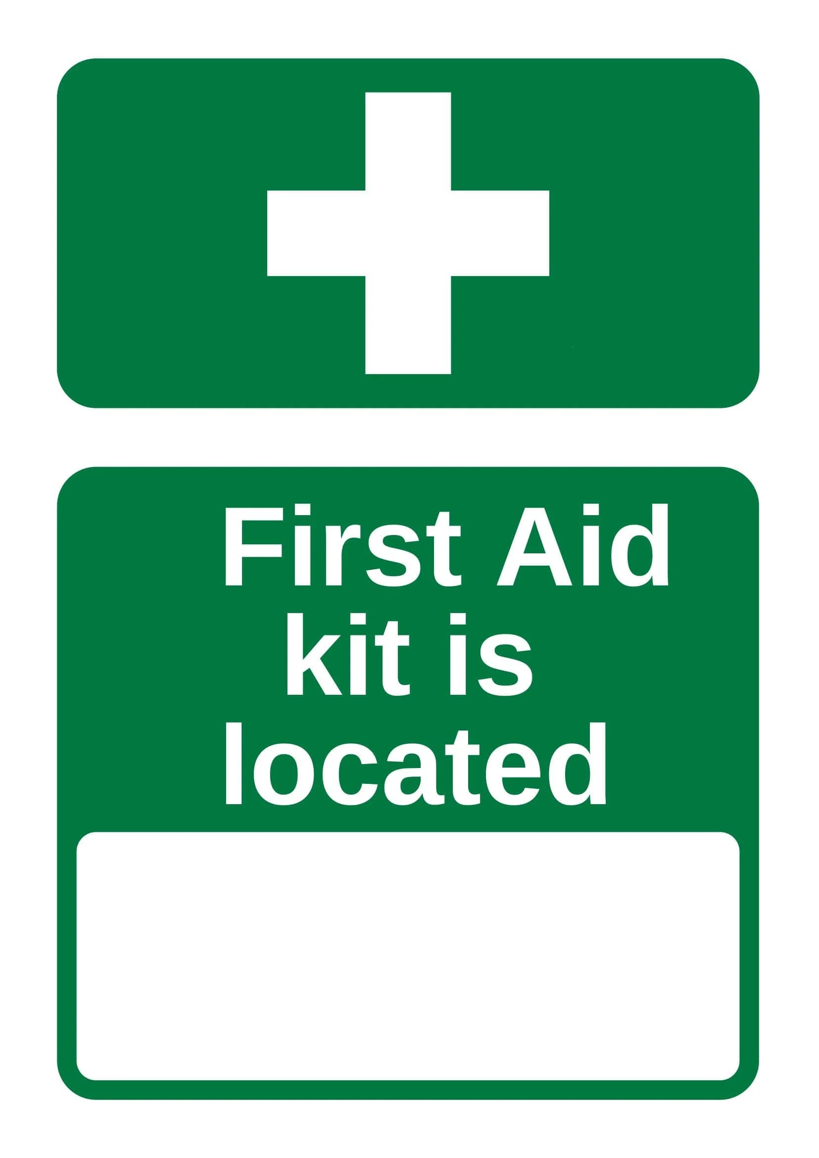 Free Printable First Aid Sign Templates [Word, PDF] A4