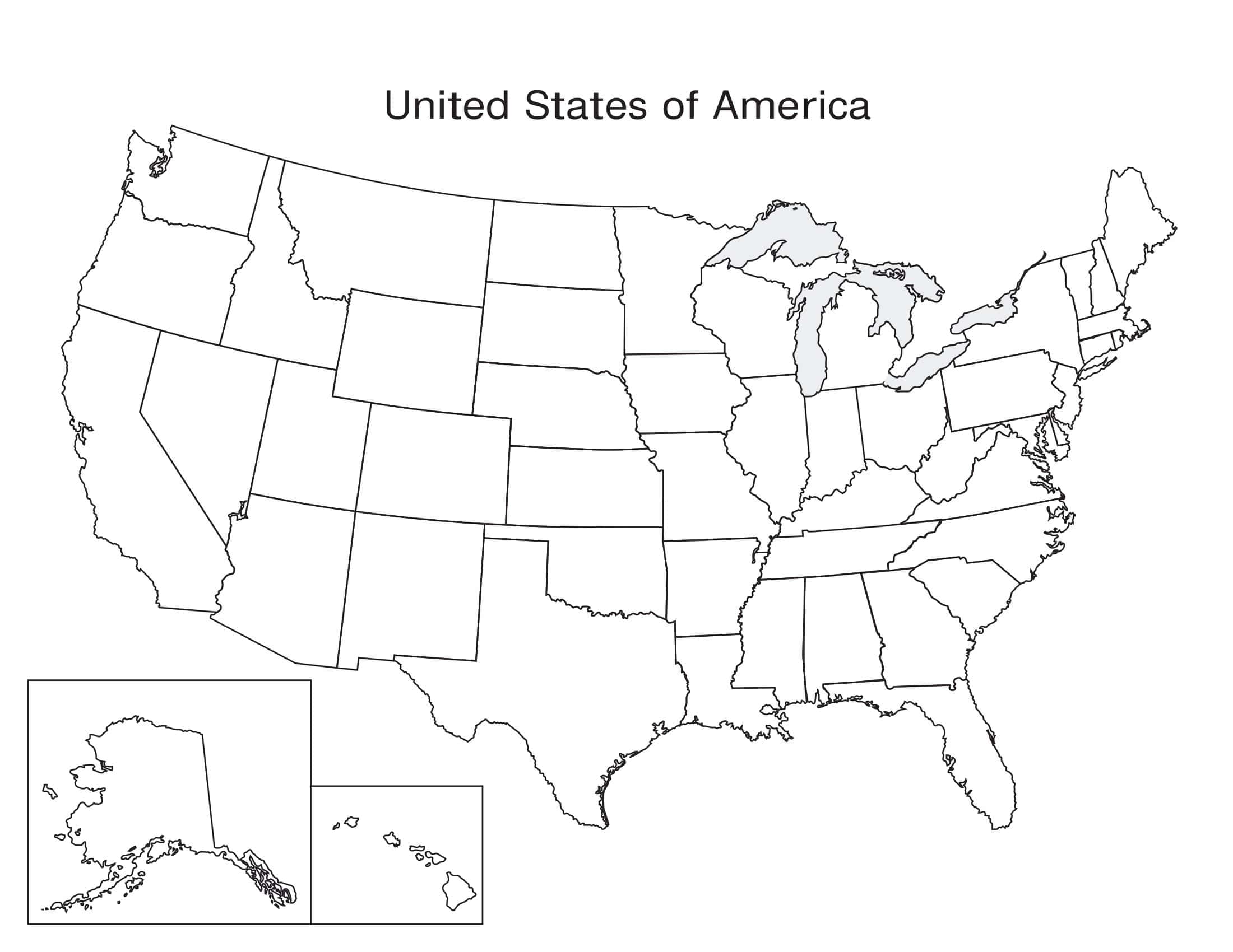 Free Printable Blank US Map Templates [Word, PDF] Download
