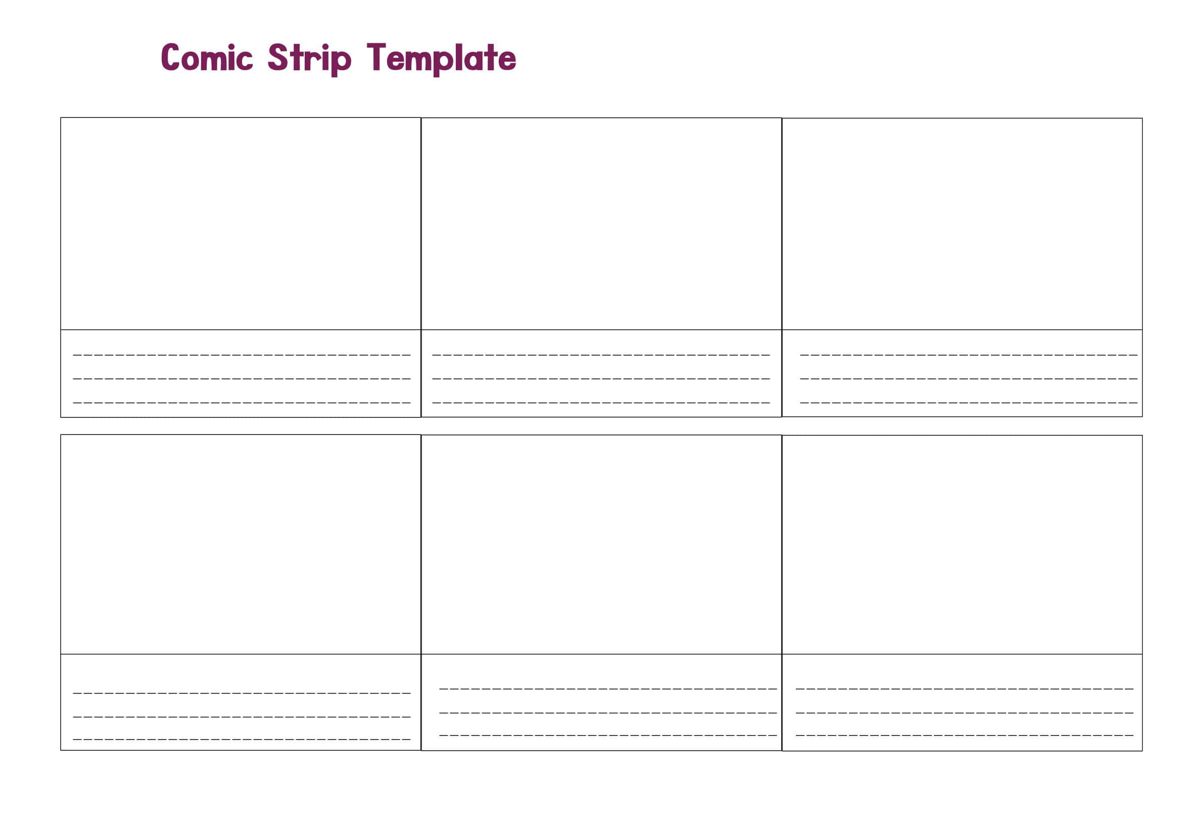 40 Free Printable Comic Strip Templates [PDF]