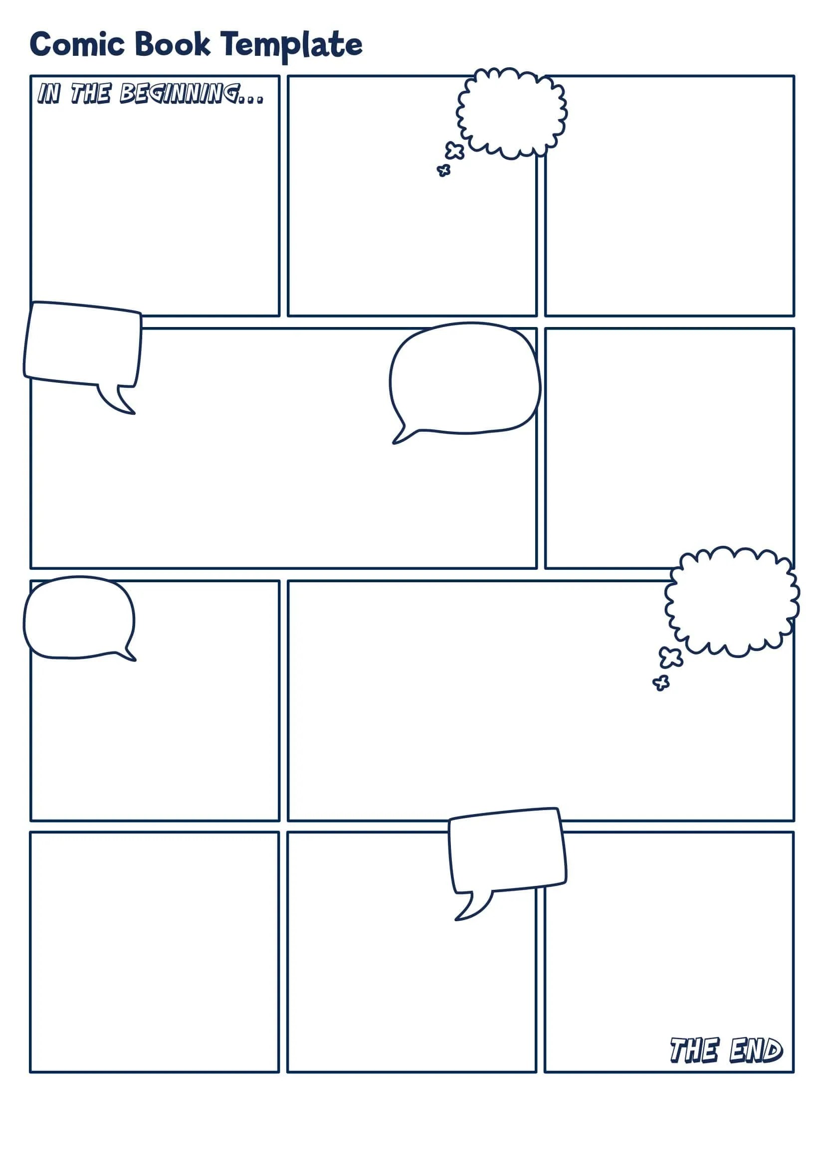 40 Free Printable Comic Strip Templates [PDF]