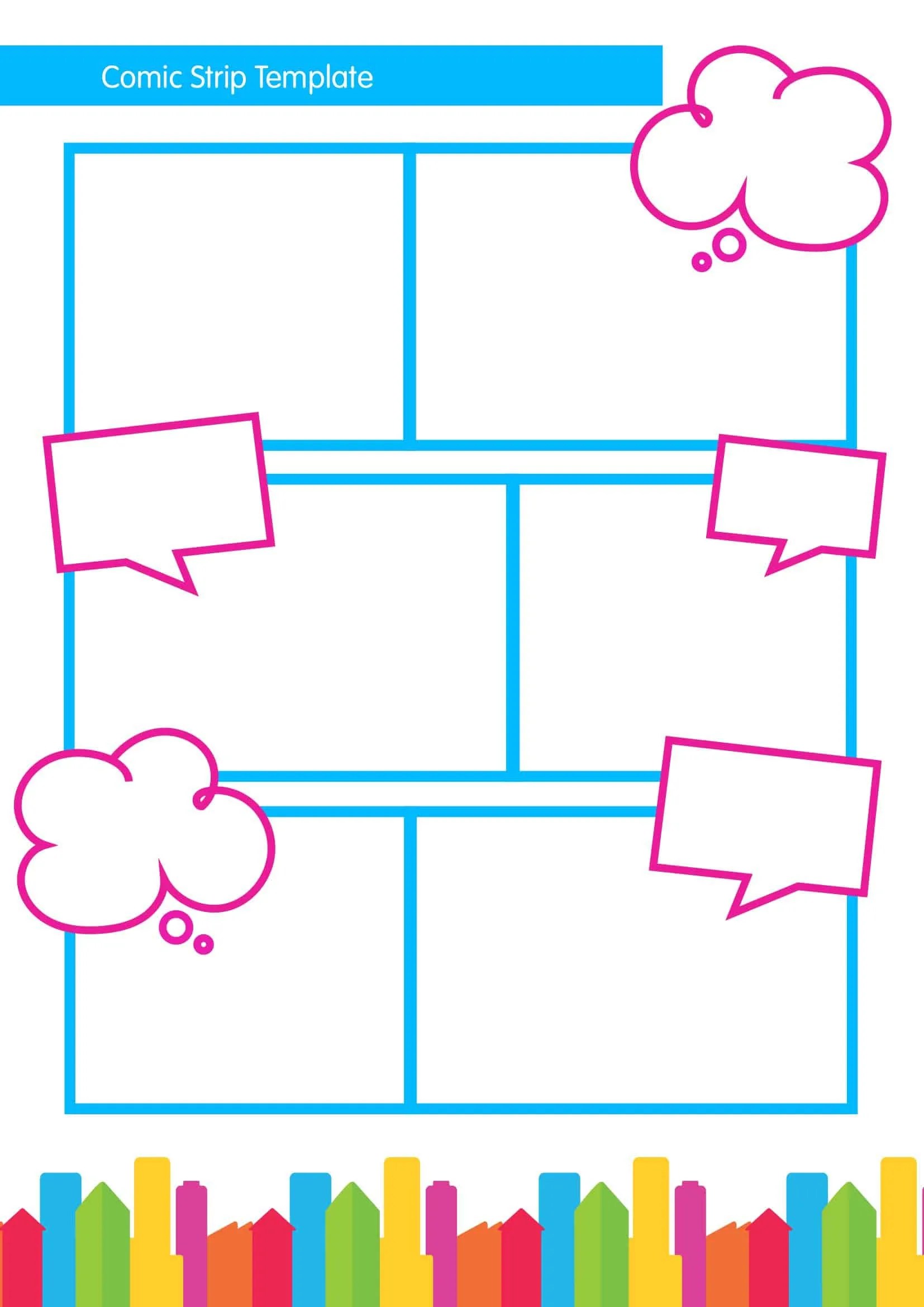 40 Free Printable Comic Strip Templates [PDF]