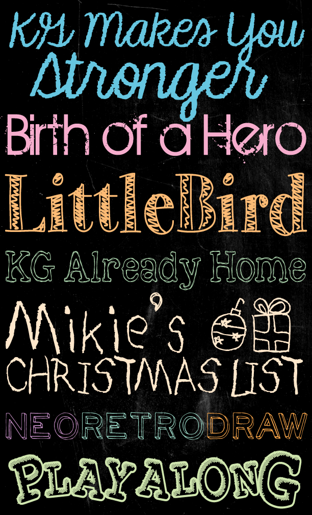 Tons of Free Chalkboard Fonts and Dingbats! U Create