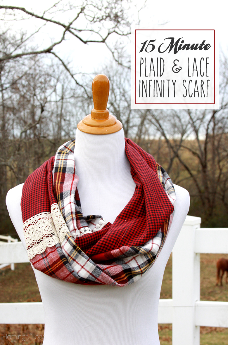 Infinity Scarf Tutorial plaid & lace! U Create