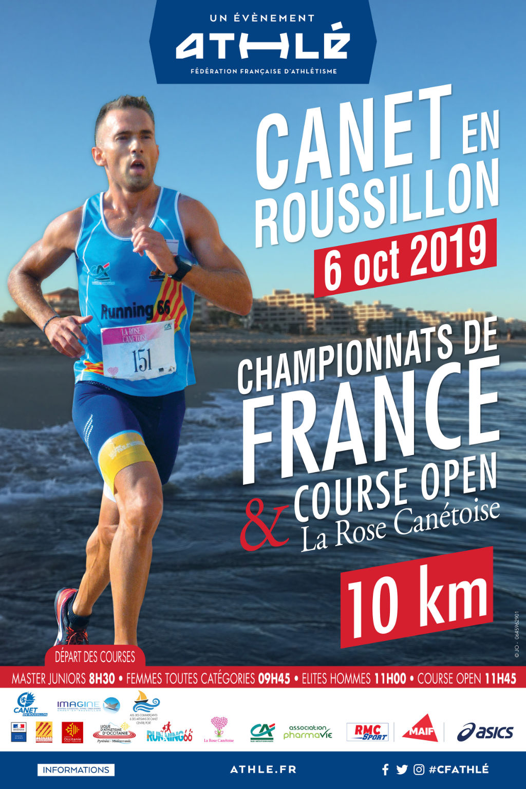Les France de 10 km le 6 octobre à U Run