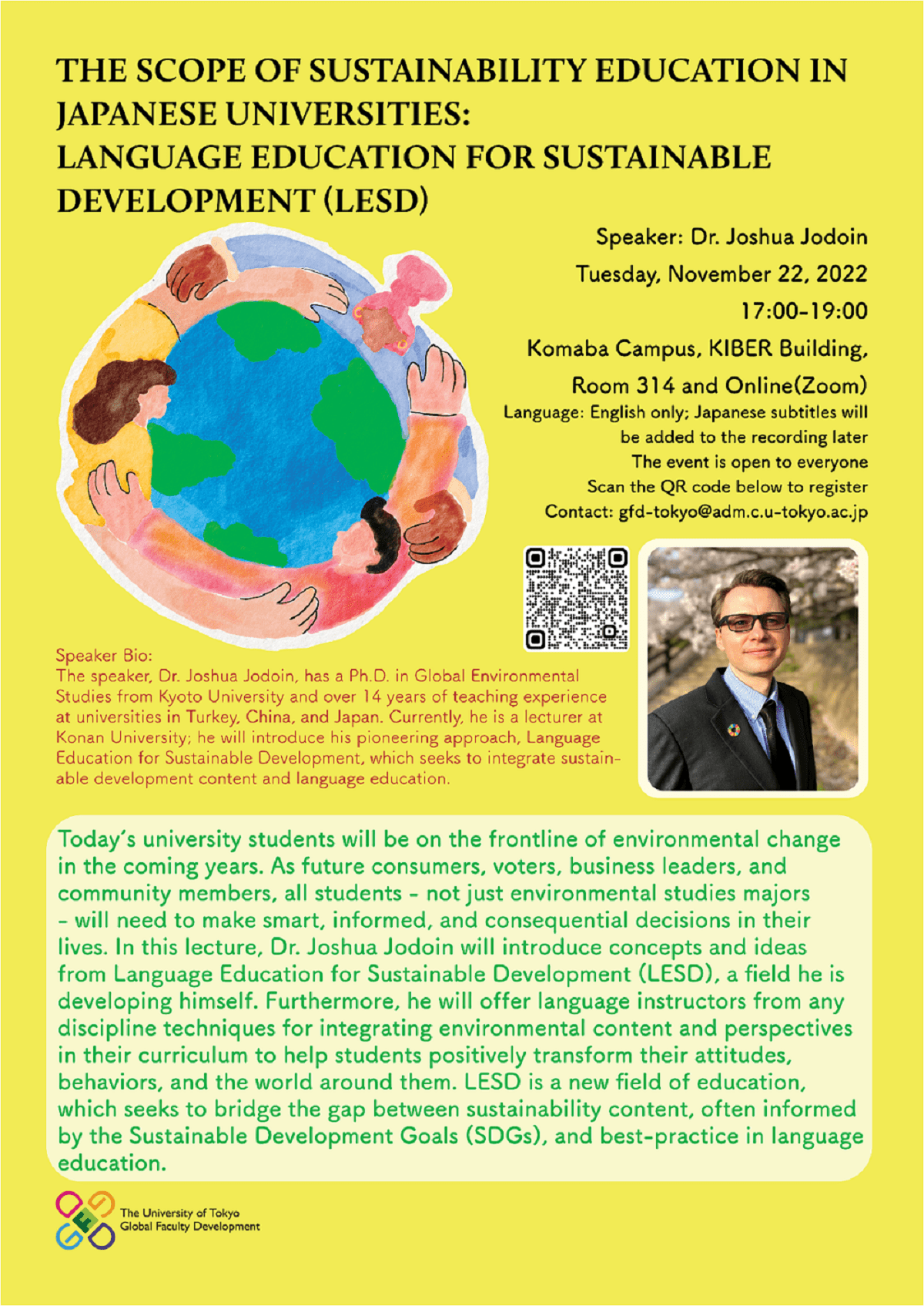Language Education for Sustainable Development (LESD) The University