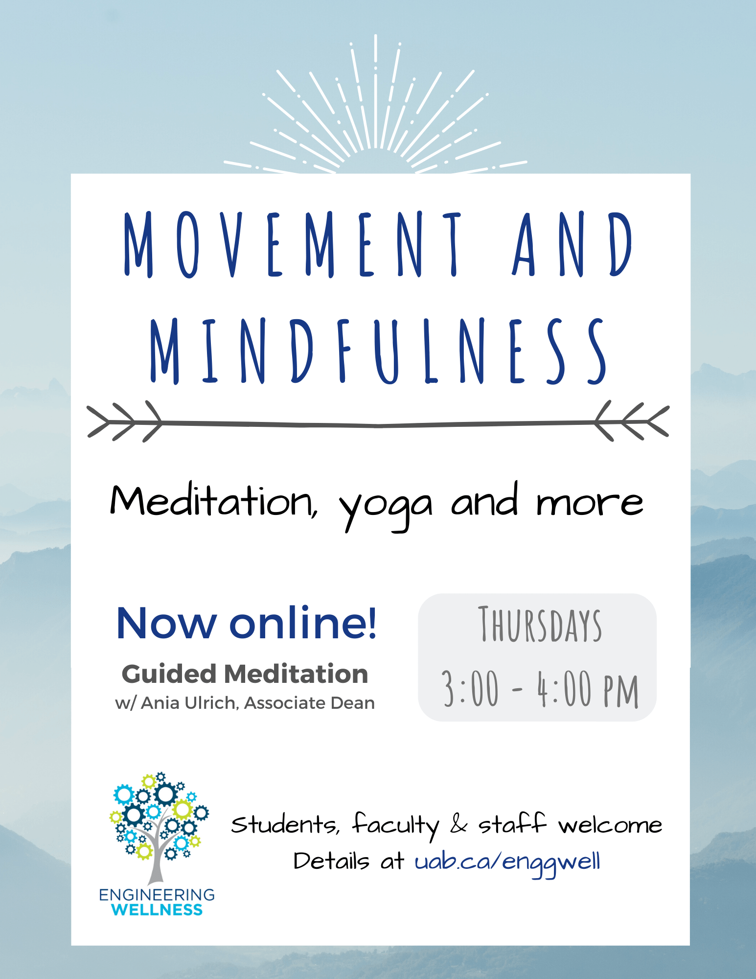 Movement and Mindfulness Engineering at Alberta
