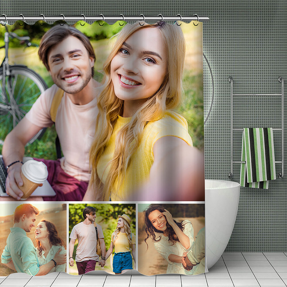 Custom Picture Shower Curtain Personalized Waterproof Fabric Bath