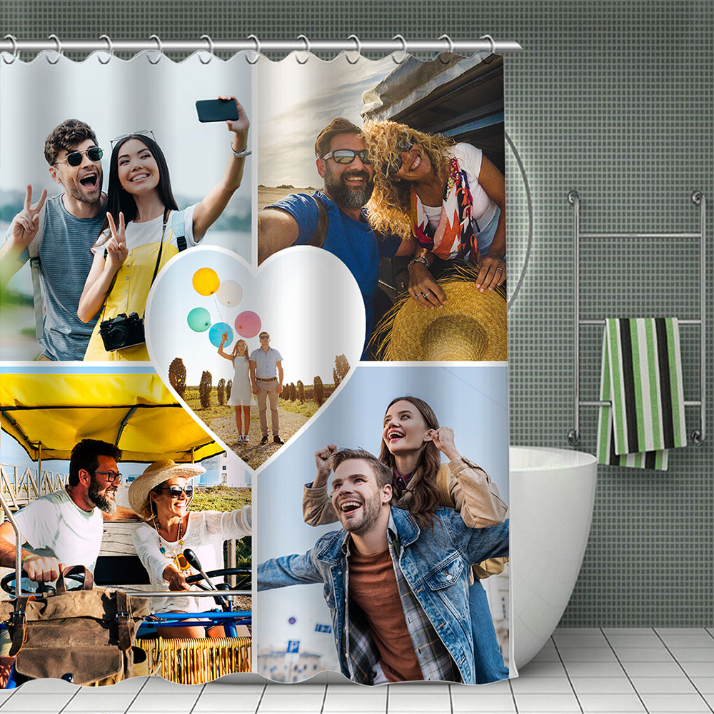Custom Picture Shower Curtain Personalized Waterproof Fabric Bath