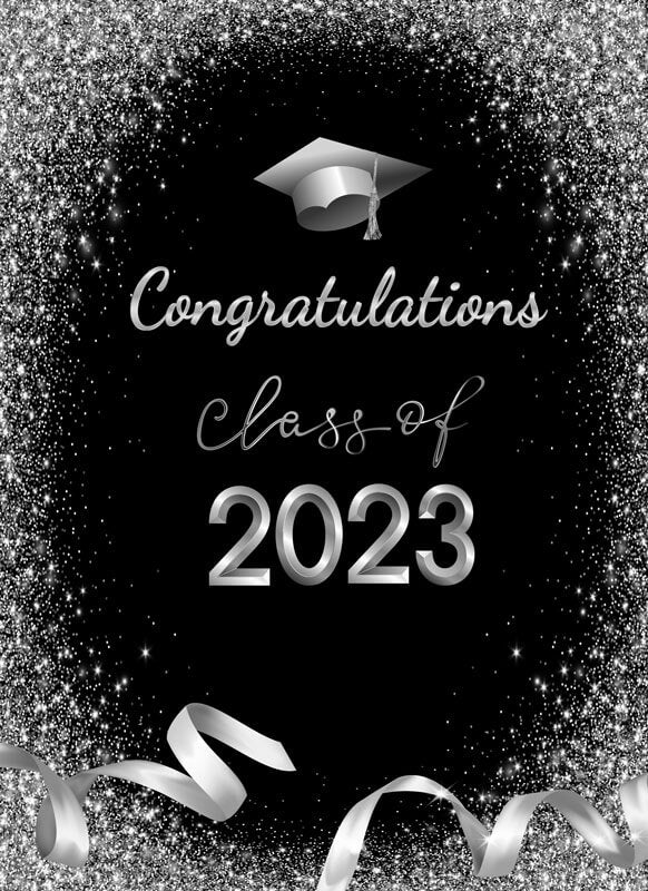 Graduation Backdrop Silver Graduation Party Backdrop ubackdrop