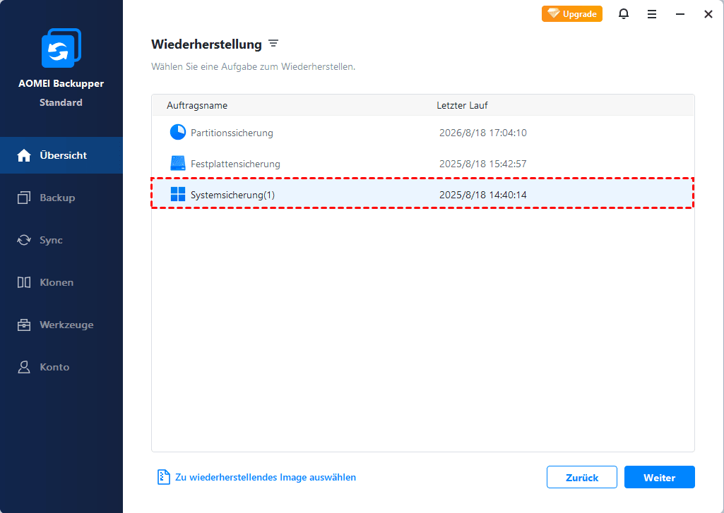 Aktualisieren, Zurücksetzen oder Wiederherstellen Ihres.