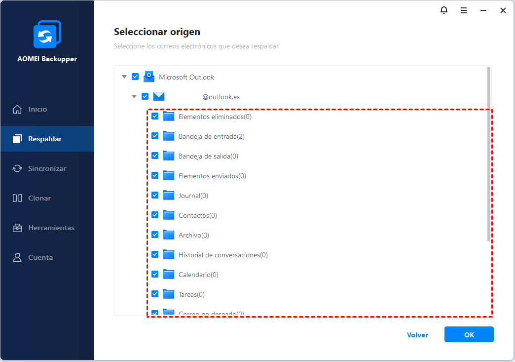 Cómo Hacer un Respaldo del Correo Electrónico de Outlook Con AOMEI
