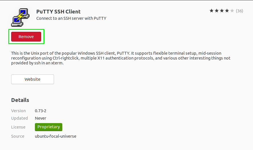 How To Install Putty On Ubuntu 9 Graphical user interface, text, application, email description automatically generated
