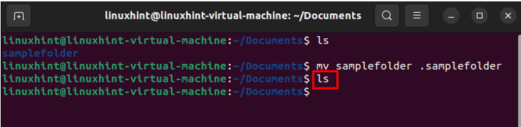 How to hide a file or folder in ubuntu 22. 04 4