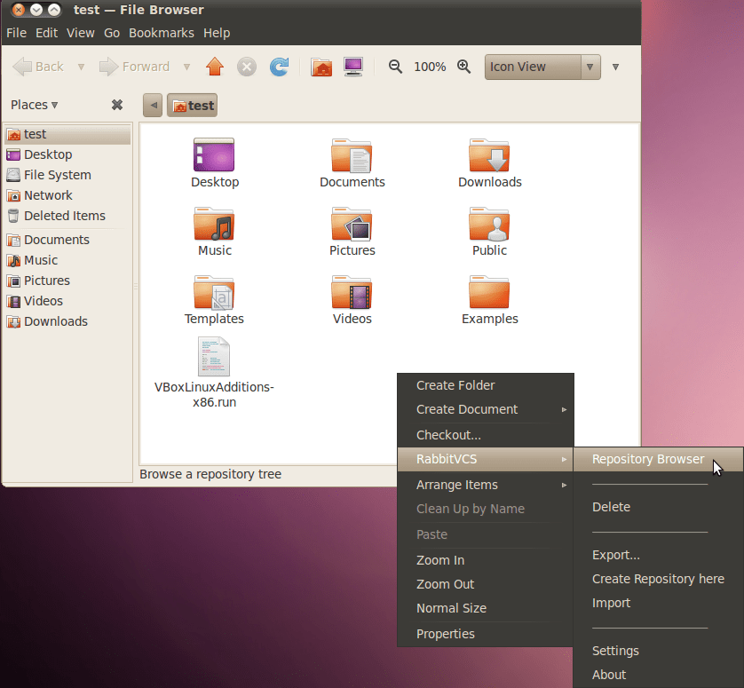 RabbitVCS Easy version control for Linux Ubuntu Geek