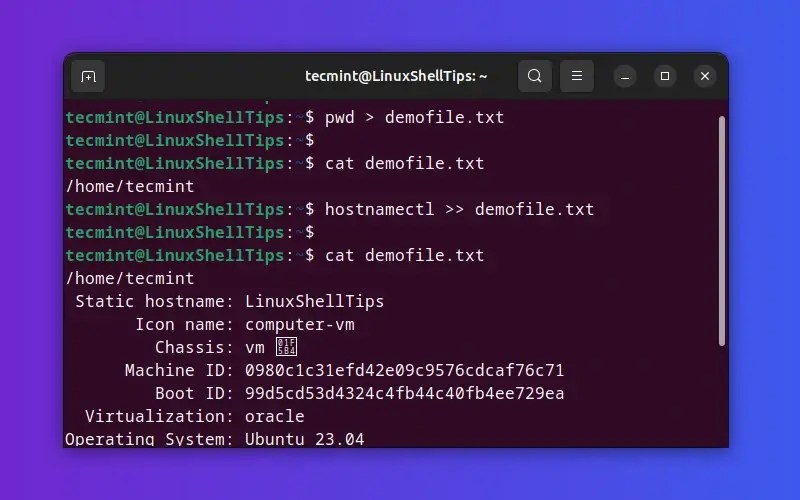 How to Redirect or Save Output to a File in Linux