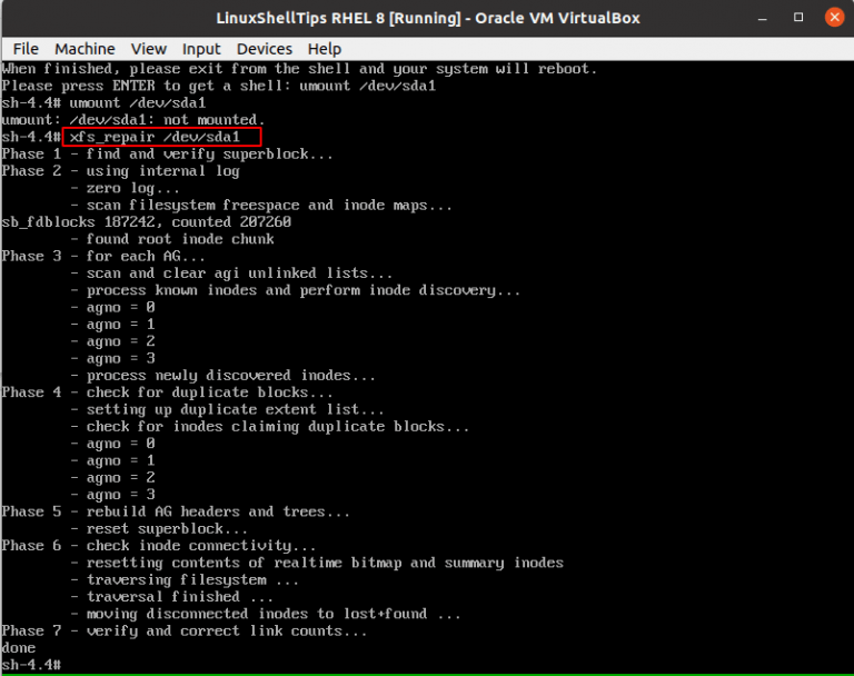 How to Check and Repair a File System in RHEL Linux