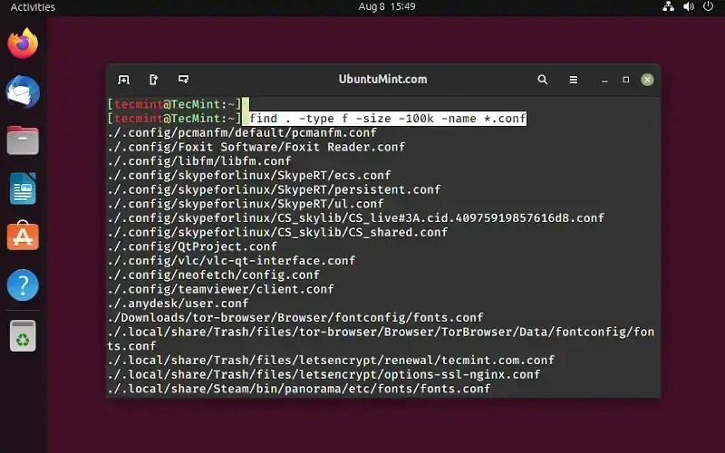 How to Find Files Larger or Smaller Than X Size in Linux