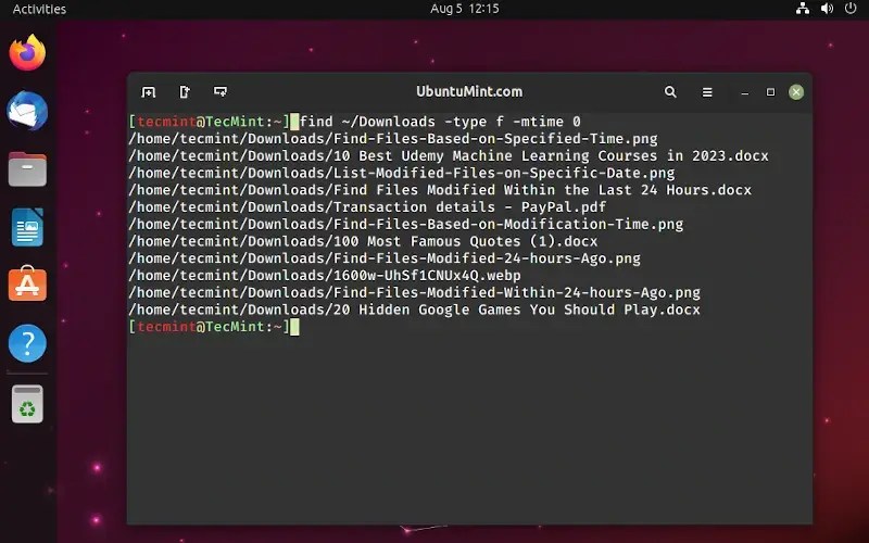 How to Find Files That Have Been Changed in Last 24 Hours
