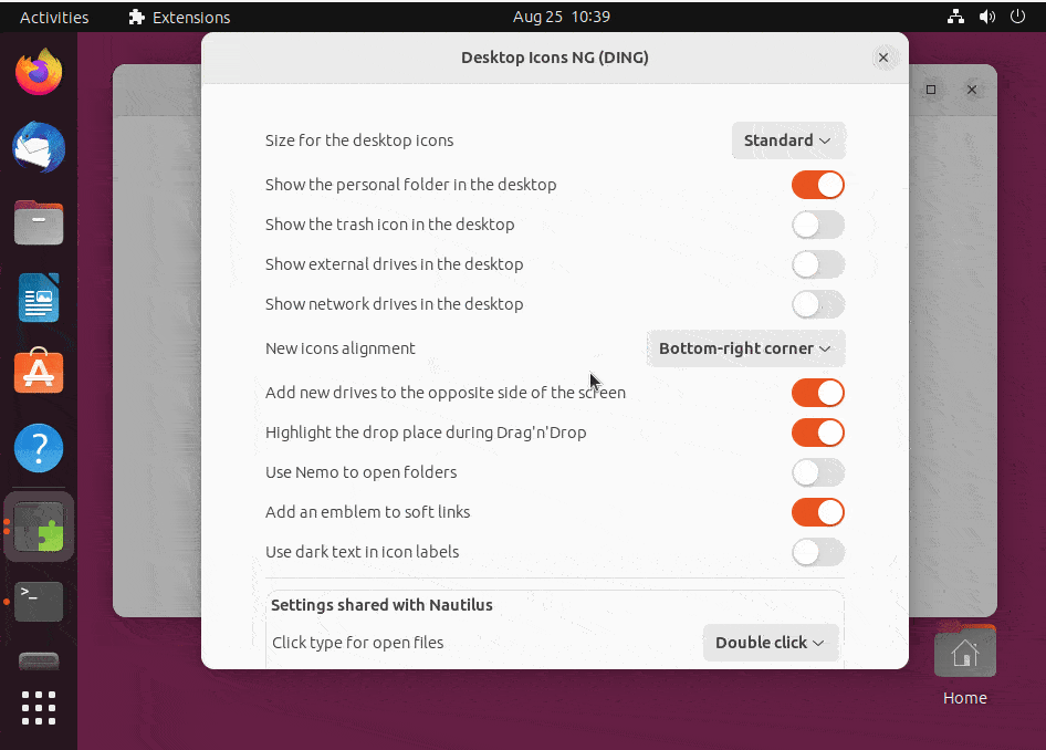 How to Remove Home Folder Icon from Ubuntu Desktop