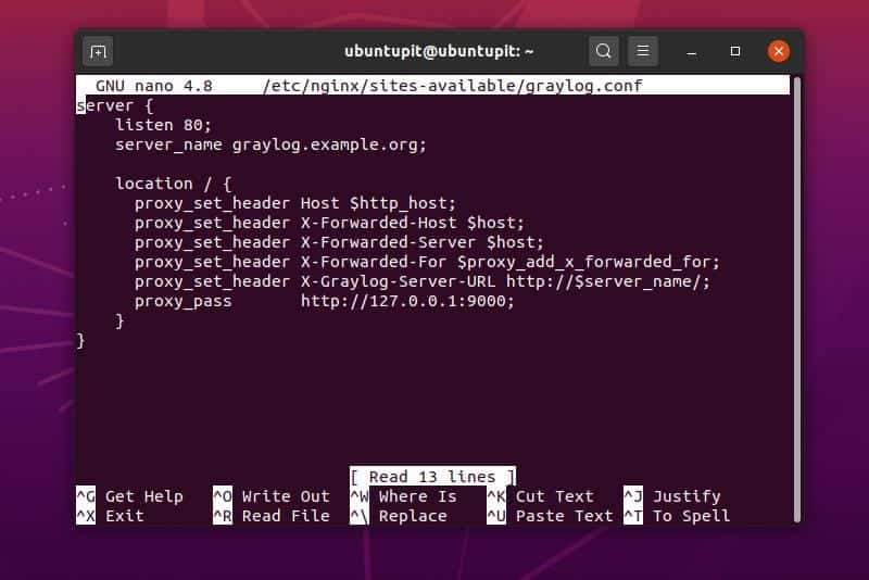 Graylog Monitoring Server on Ubuntu Linux for Monitoring Server/Services